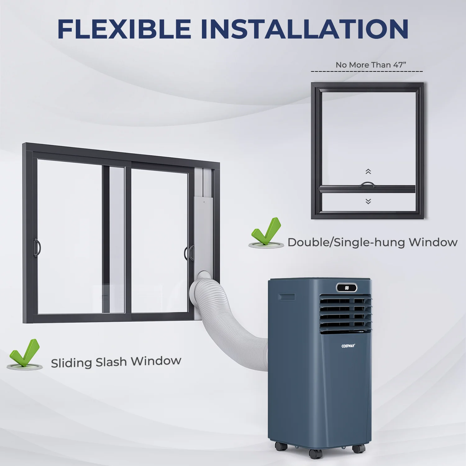 10000 BTU Portable Air Conditioner, Remote Control, Dark Blue - Image 10