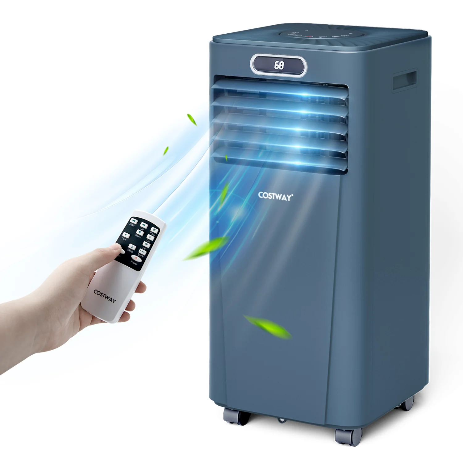 10000 BTU Portable Air Conditioner, Remote Control, Dark Blue - Image 5