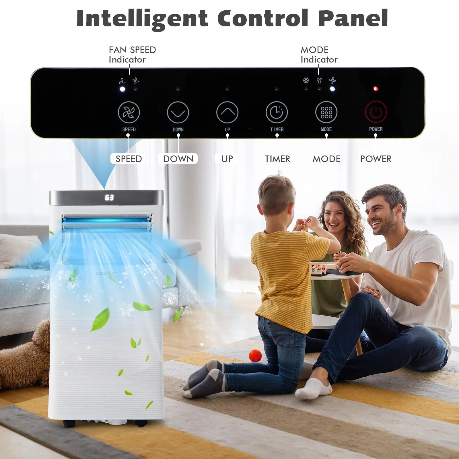 10000BTU 3-In-1 Portable Air Conditioner, White - Image 7