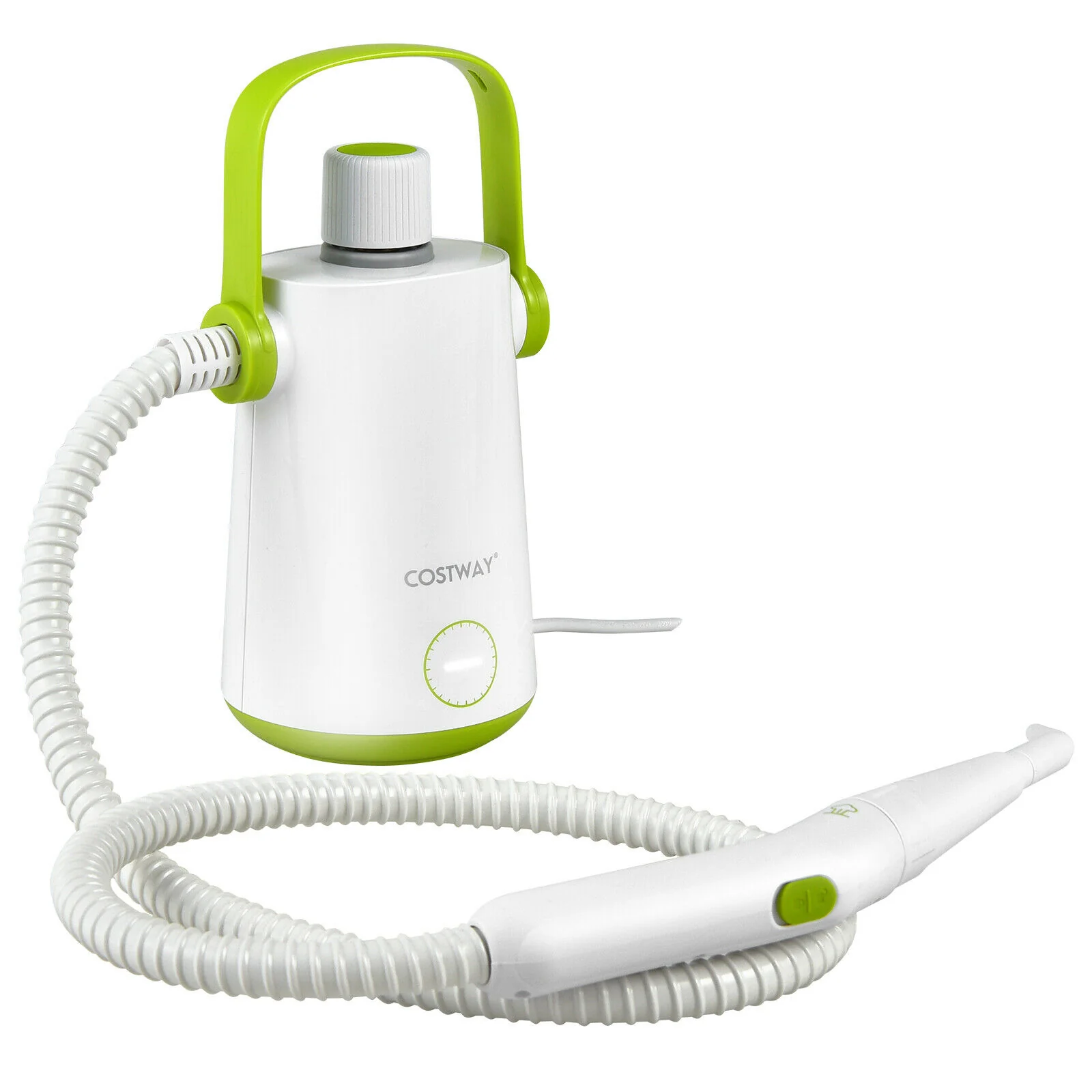 1000W Portable Hand-Held Steam Cleaner, 10 Accessories, Green