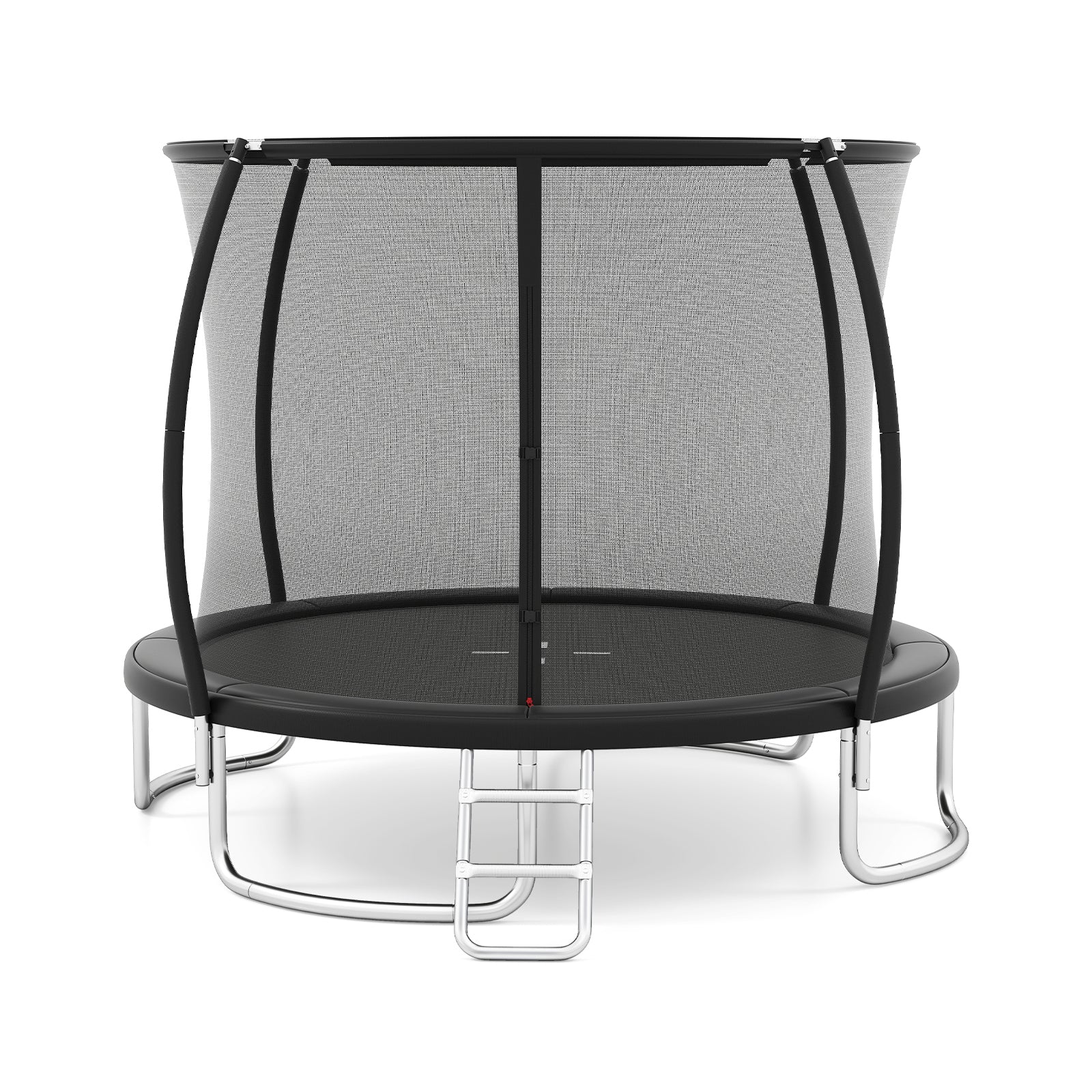 10FT Outdoor Trampoline Heavy-Duty Recreational Trampoline with Safety Enclosure Net, Black - Image 3
