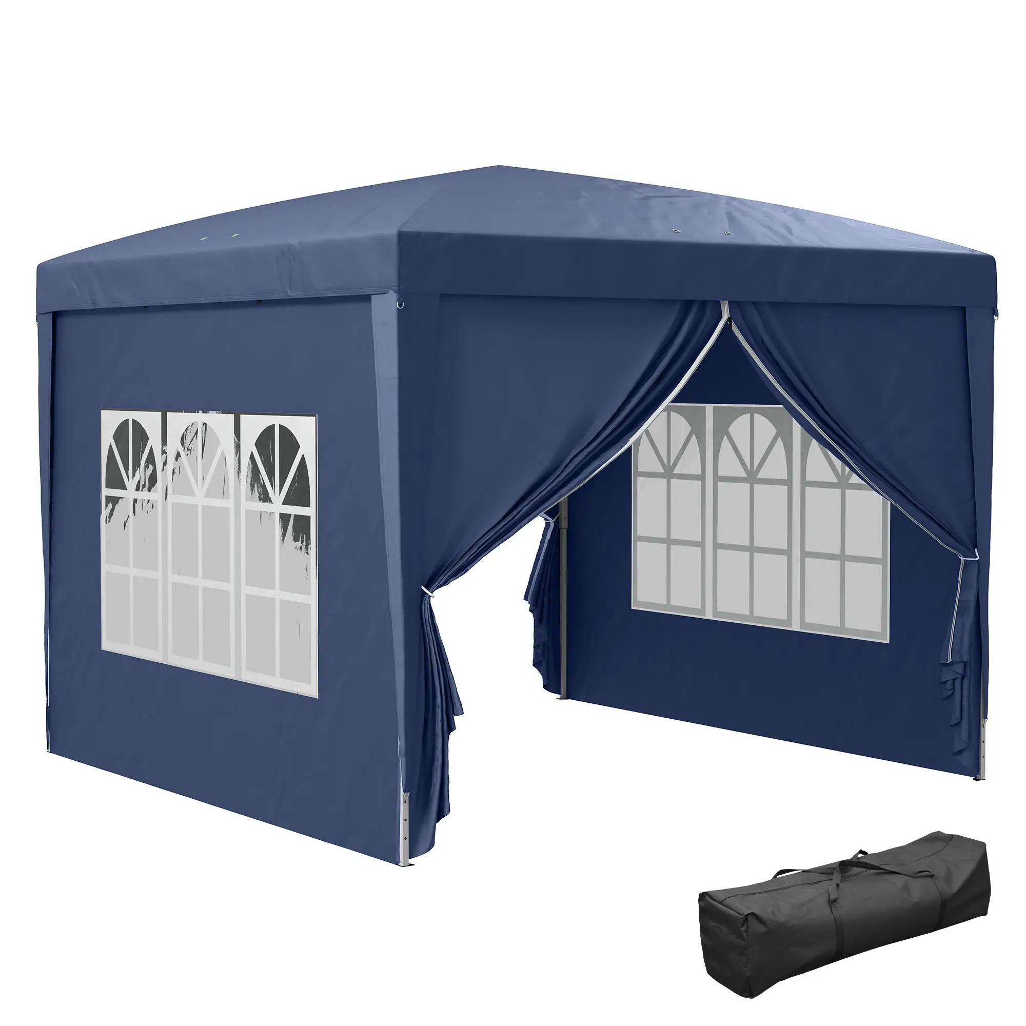 10'x10' Outdoor Pop Up Party Tent Wedding Gazebo Canopy, Blue - Image 11