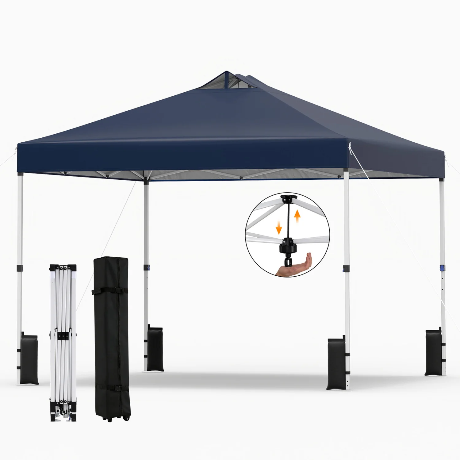 10x10 Feet Outdoor Commercial Pop Up Canopy Tent, Blue - Image 5