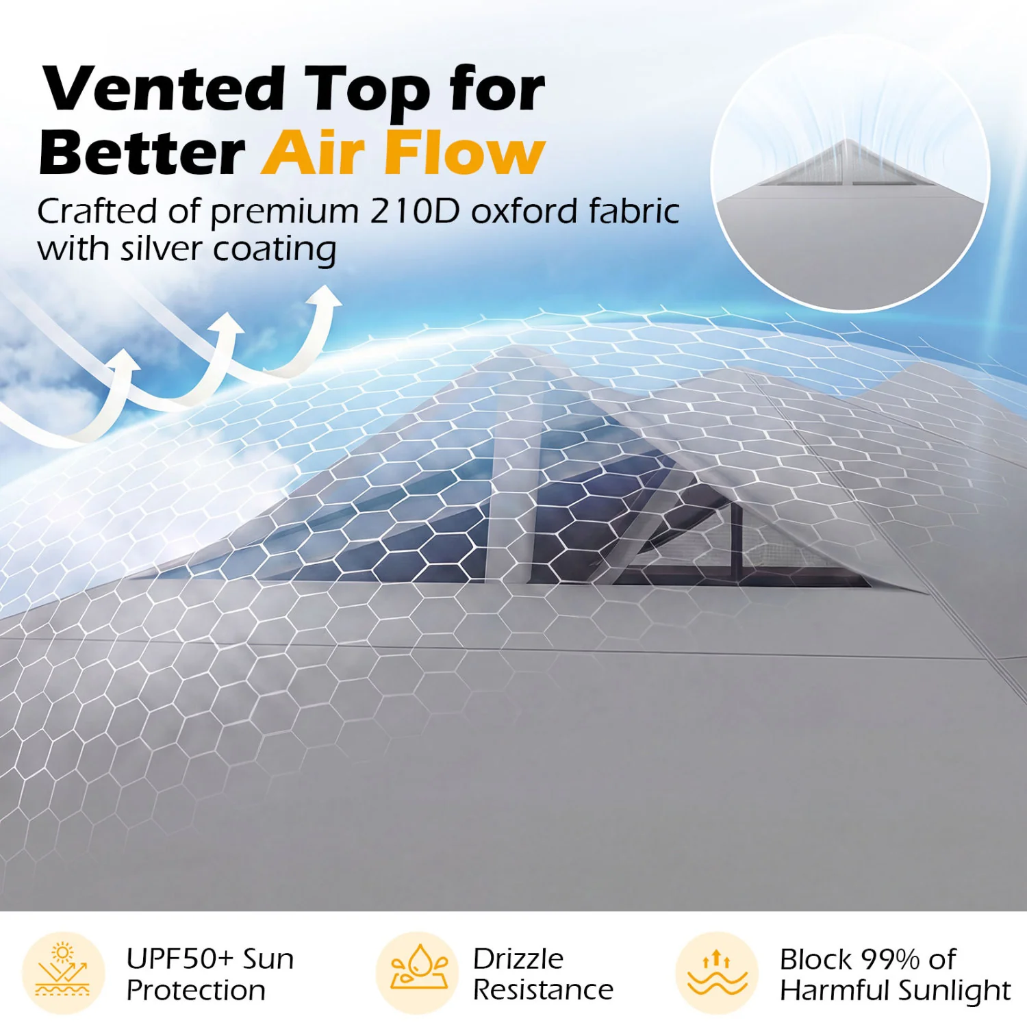 10x10 Feet Outdoor Commercial Pop Up Canopy Tent, Gray - Image 8