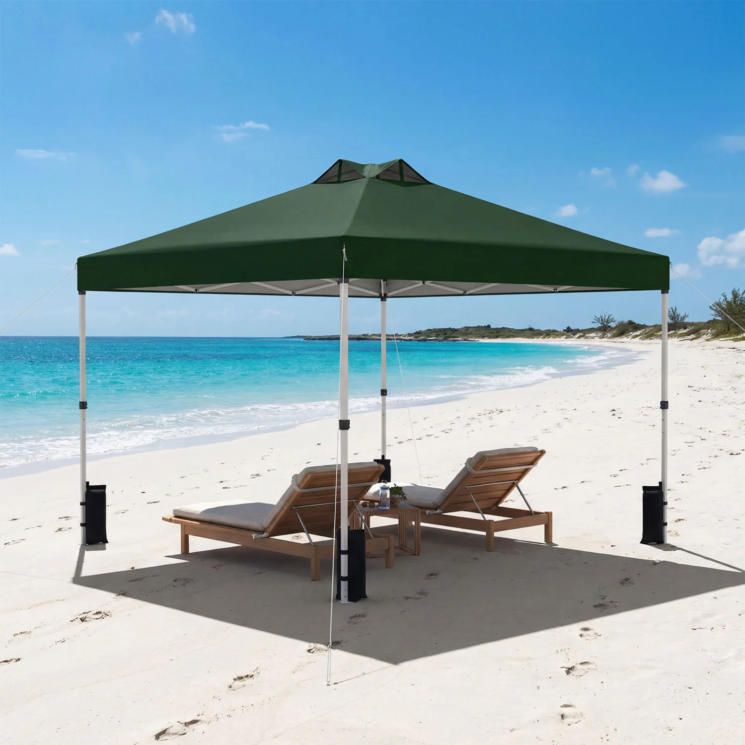 10x10 Feet Outdoor Commercial Pop Up Canopy Tent, Green - Image 7