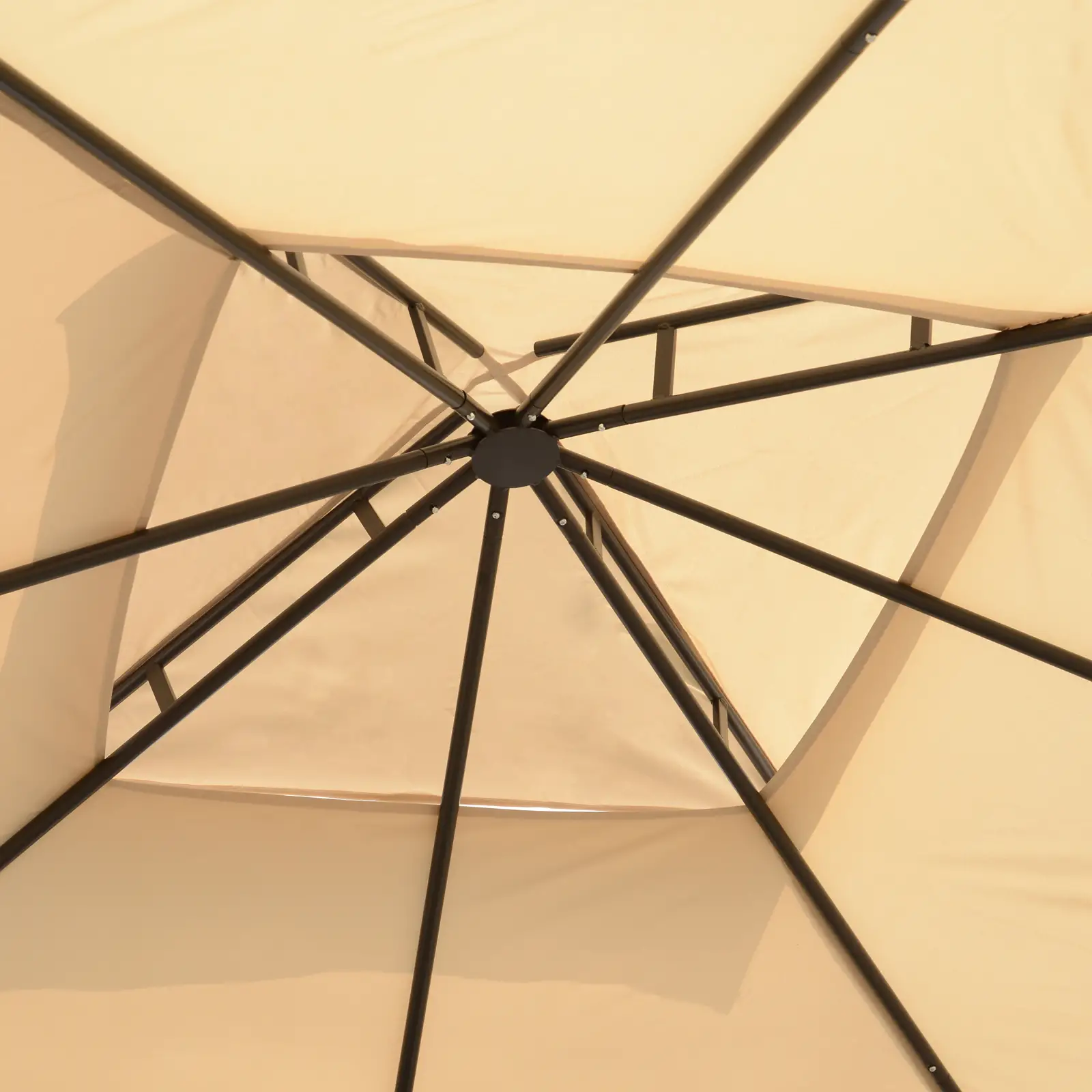 10x10ft Outdoor Gazebo, Double Top Pavilion, Steel Frame, Mosquito Netting - Image 9