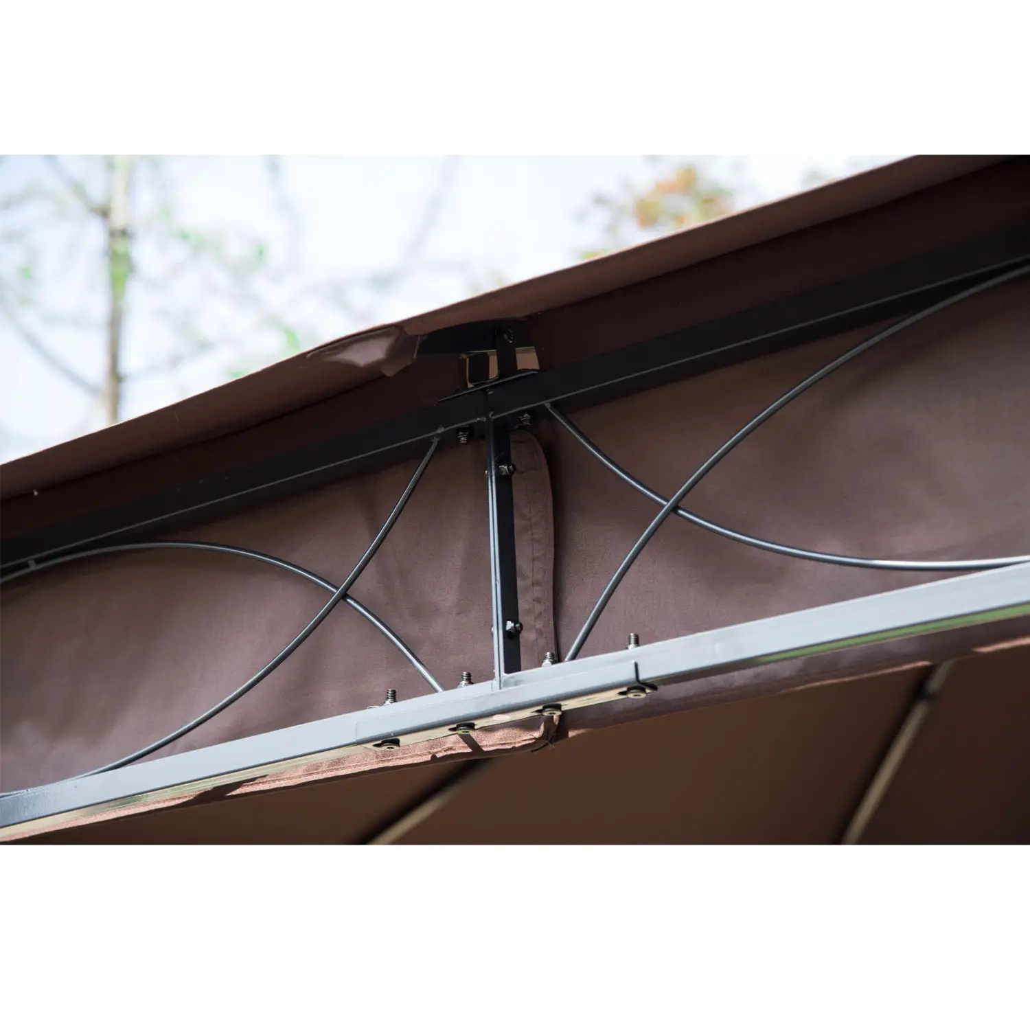 10x10ft Steel Garden Gazebo, Patio Canopy, Outdoor Event Tent - Image 6