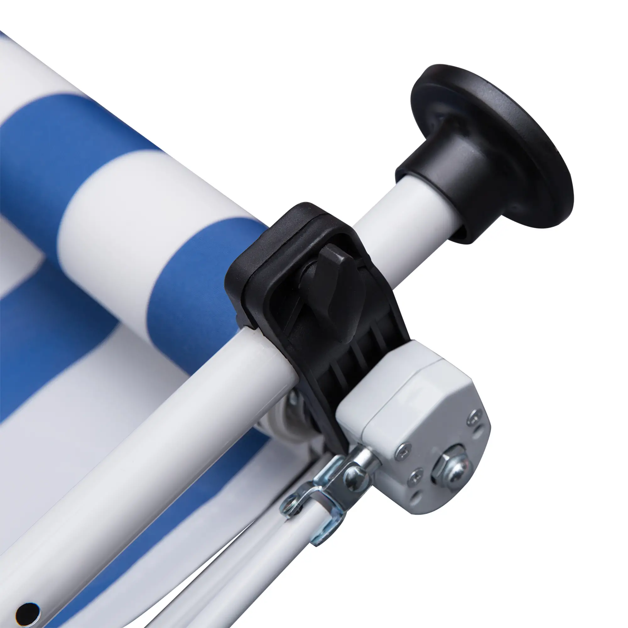 10x5ft Manual Retractable Awning, Patio Sun Shade, Water Resistant, Blue - Image 10
