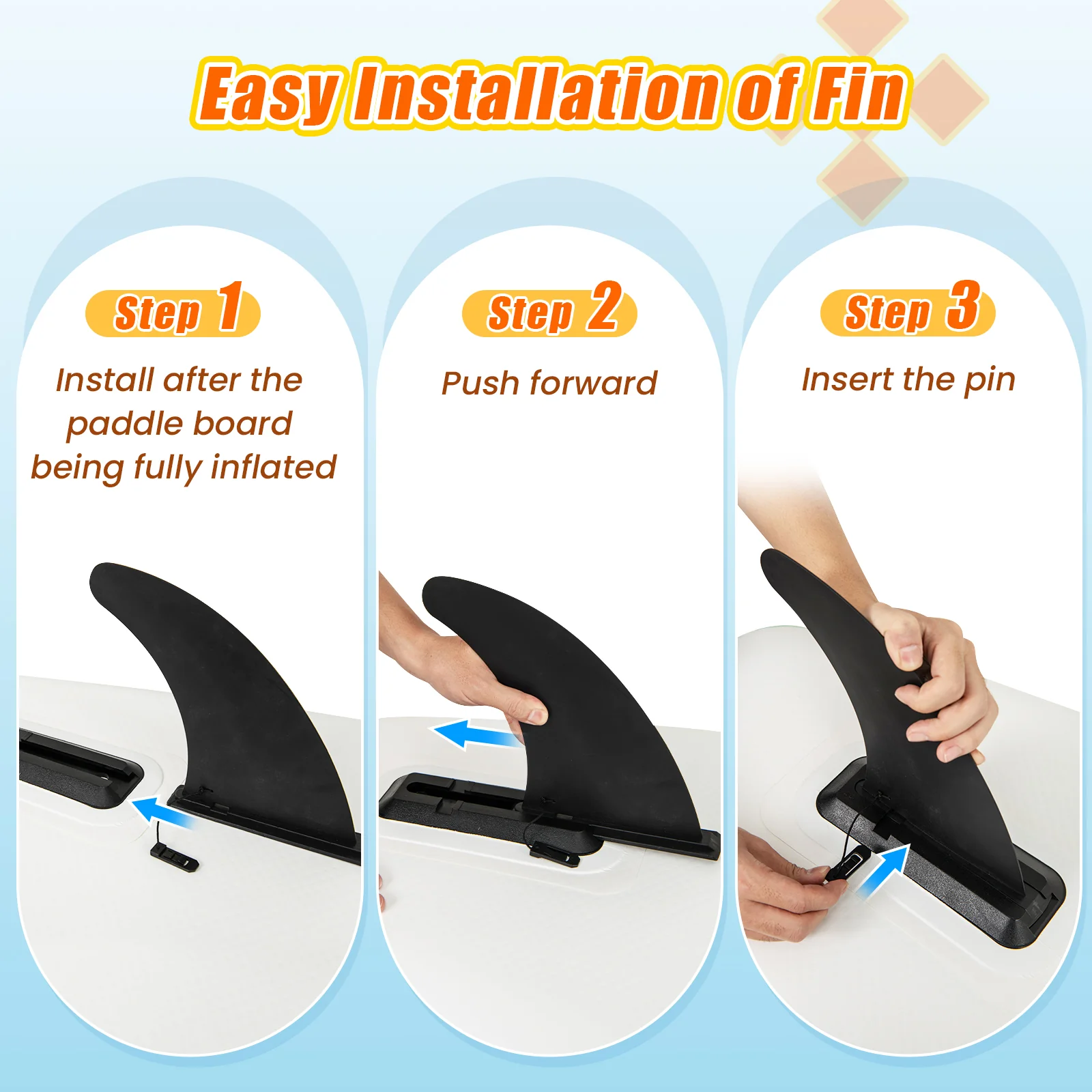 11 Feet Inflatable Stand Up Paddle Board, L - Image 9