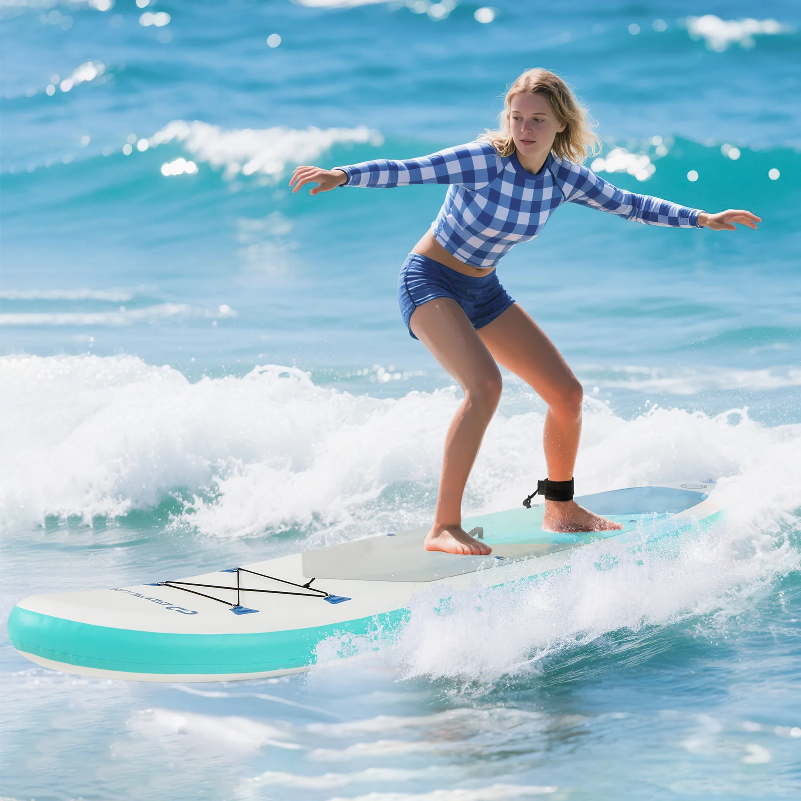 11 Feet Inflatable Stand Up Paddle Board With Accessories, L - Image 2