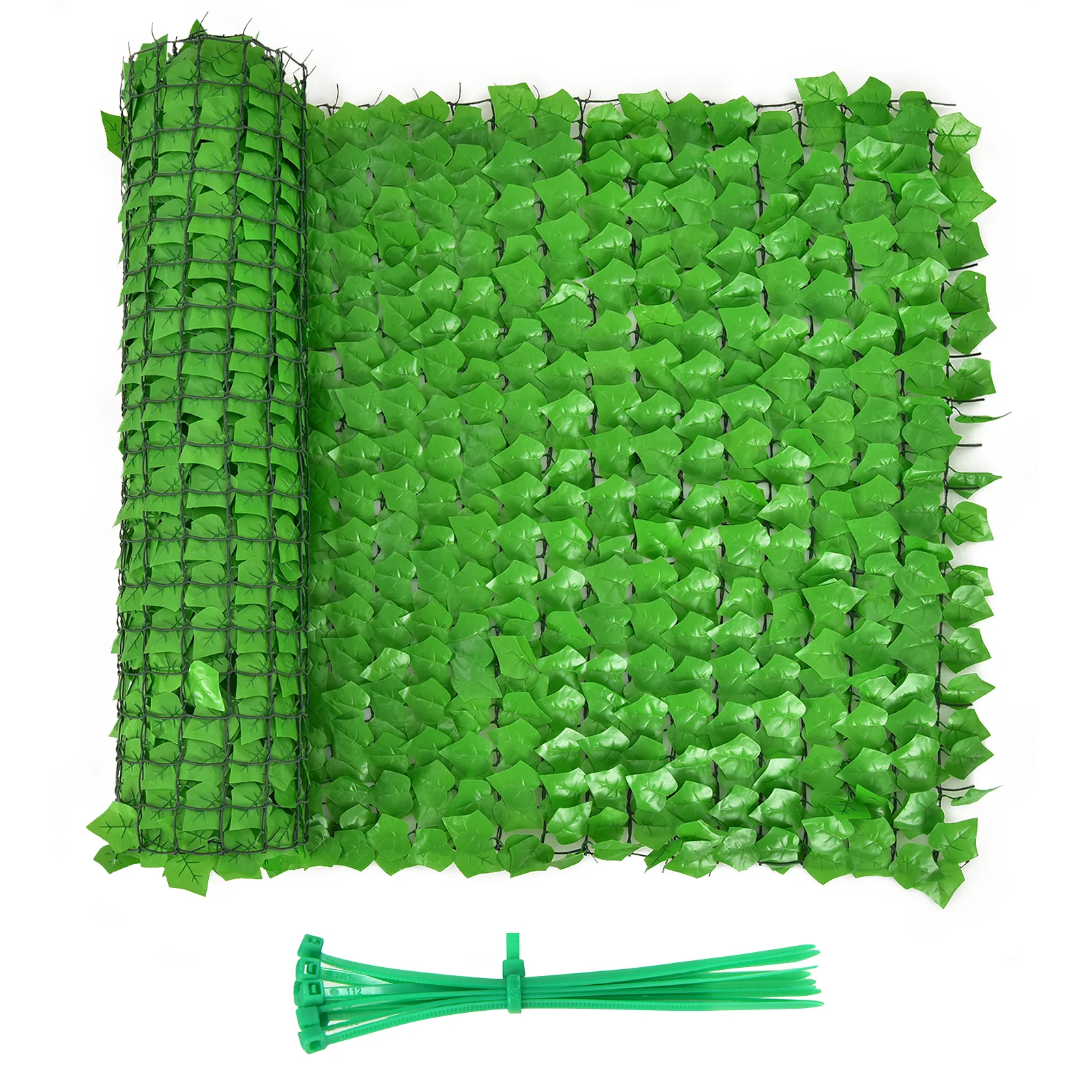 118 x 39 Inch Artificial Ivy Privacy Fence, Light Green - Image 5