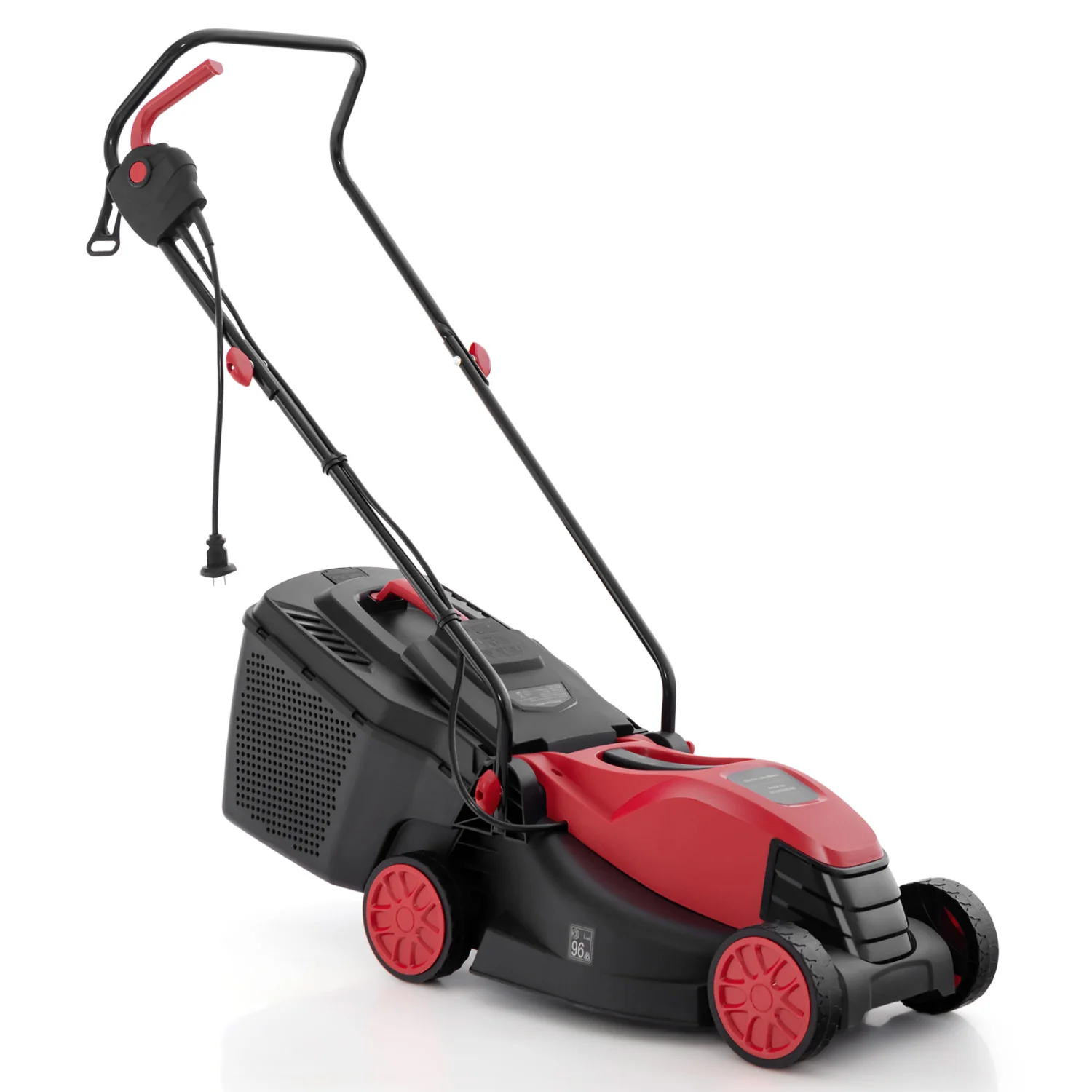 12-Amp 13.5 Inch Adjustable Electric Corded Lawn Mower, Red - Image 3