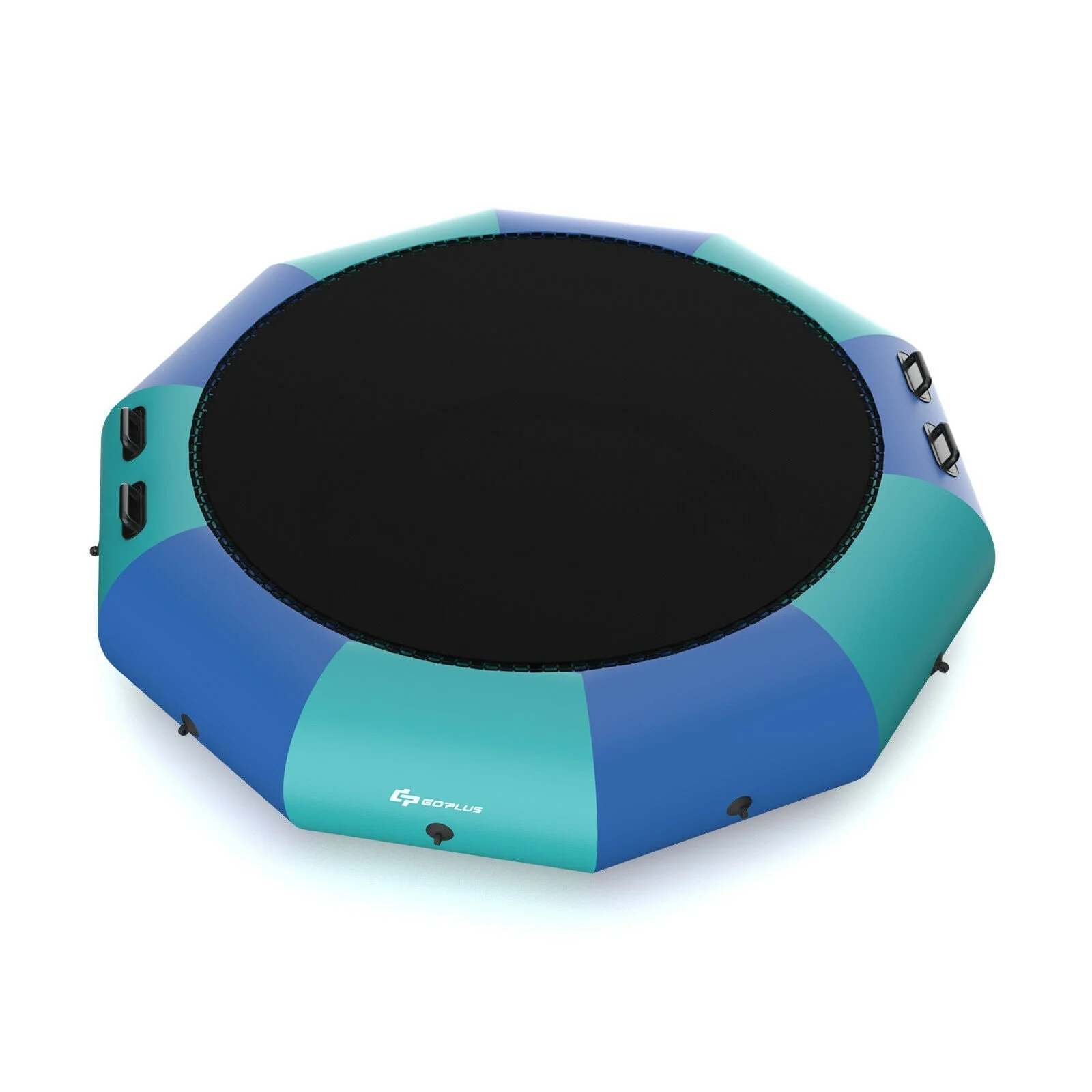 12 Feet Inflatable Splash Padded Water Bouncer Trampoline, Blue - Image 4