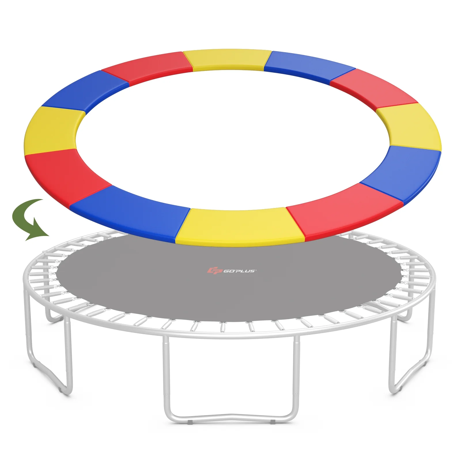 12 Feet Trampoline Safety Pad, Spring Cover, Multicolor - Image 4