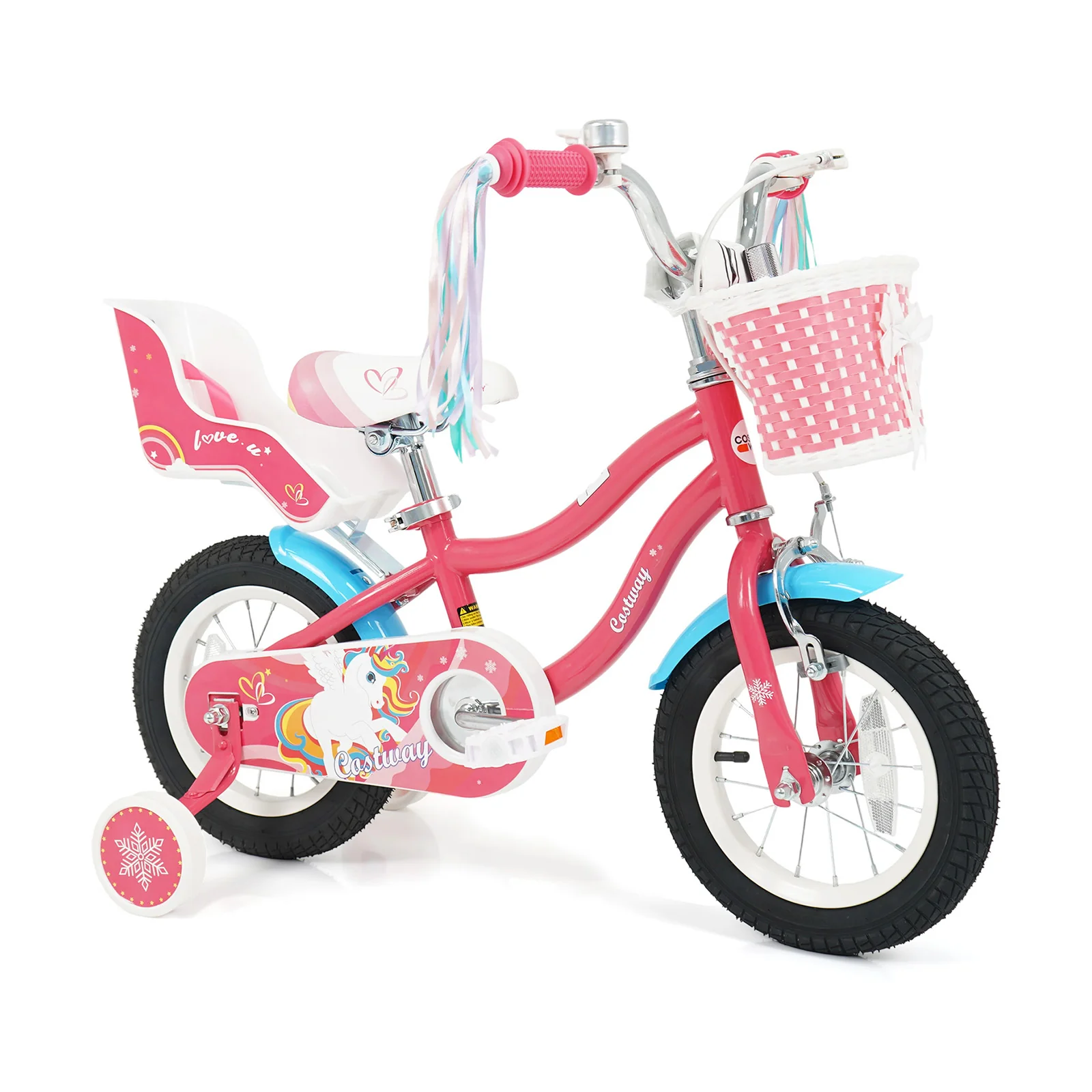 12 Inch Girls Bike For 3-8 Years Old, Pink