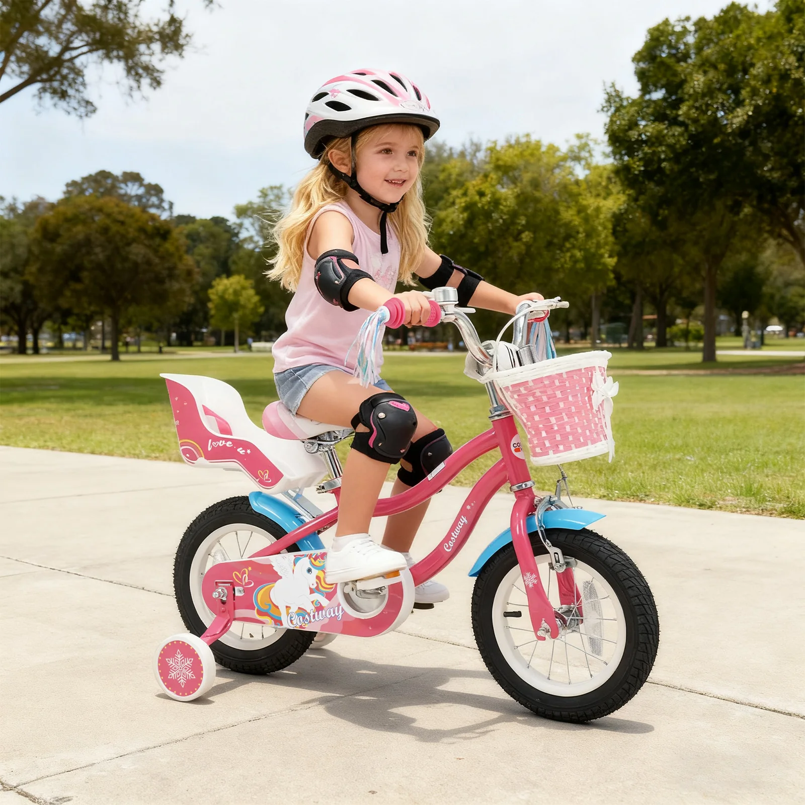 12 Inch Girls Bike For 3-8 Years Old, Pink - Image 2