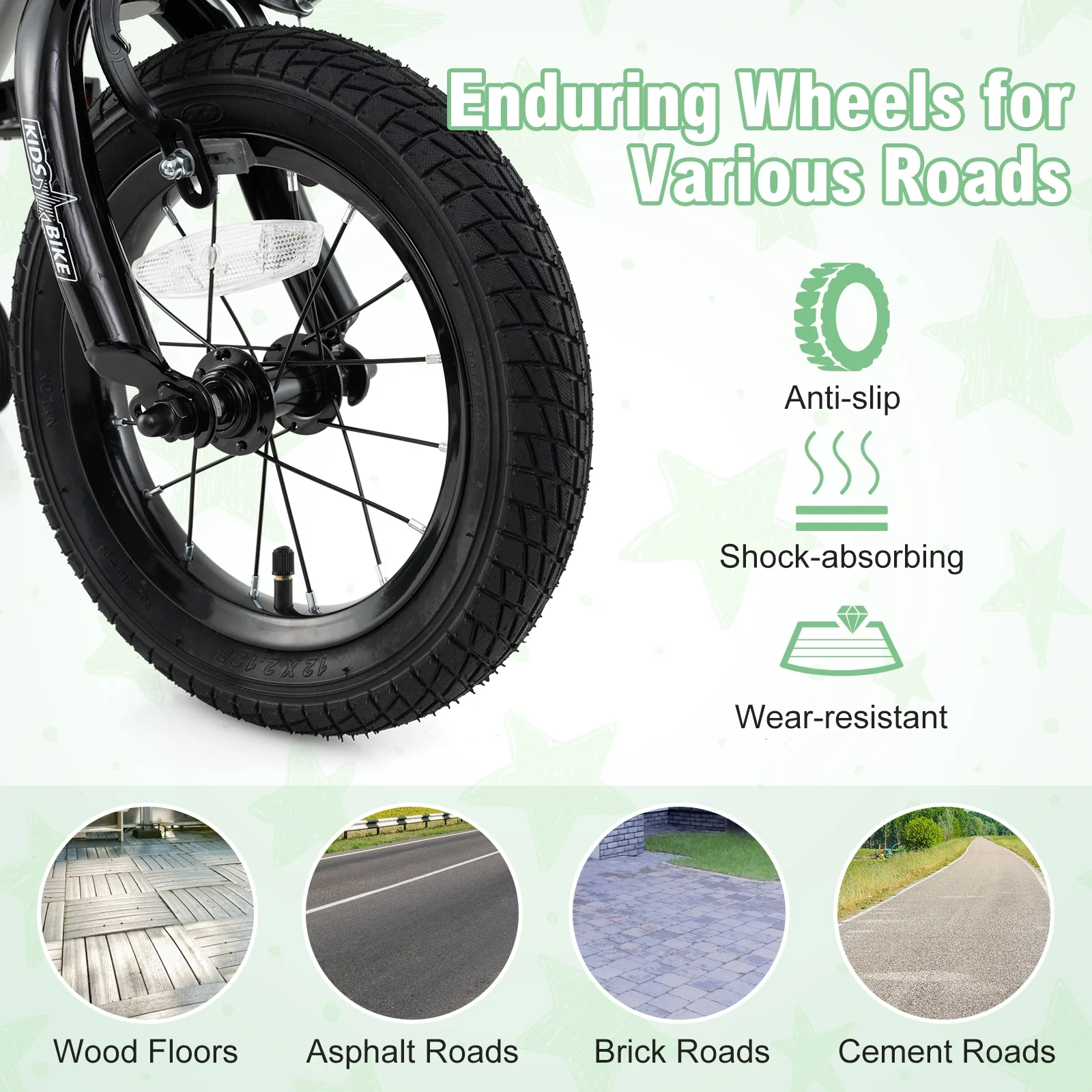 12 Inch Kids Bike, Adjustable, Transparent Chain Cover, 3-4 Years, Silver - Image 10