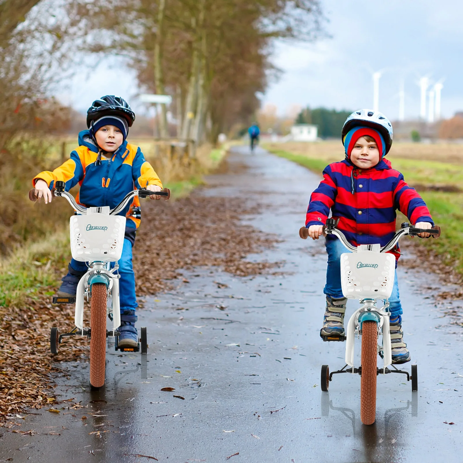 12 Inch Kids Bike, Adjustable With Removable Basket, Turquoise - Image 3
