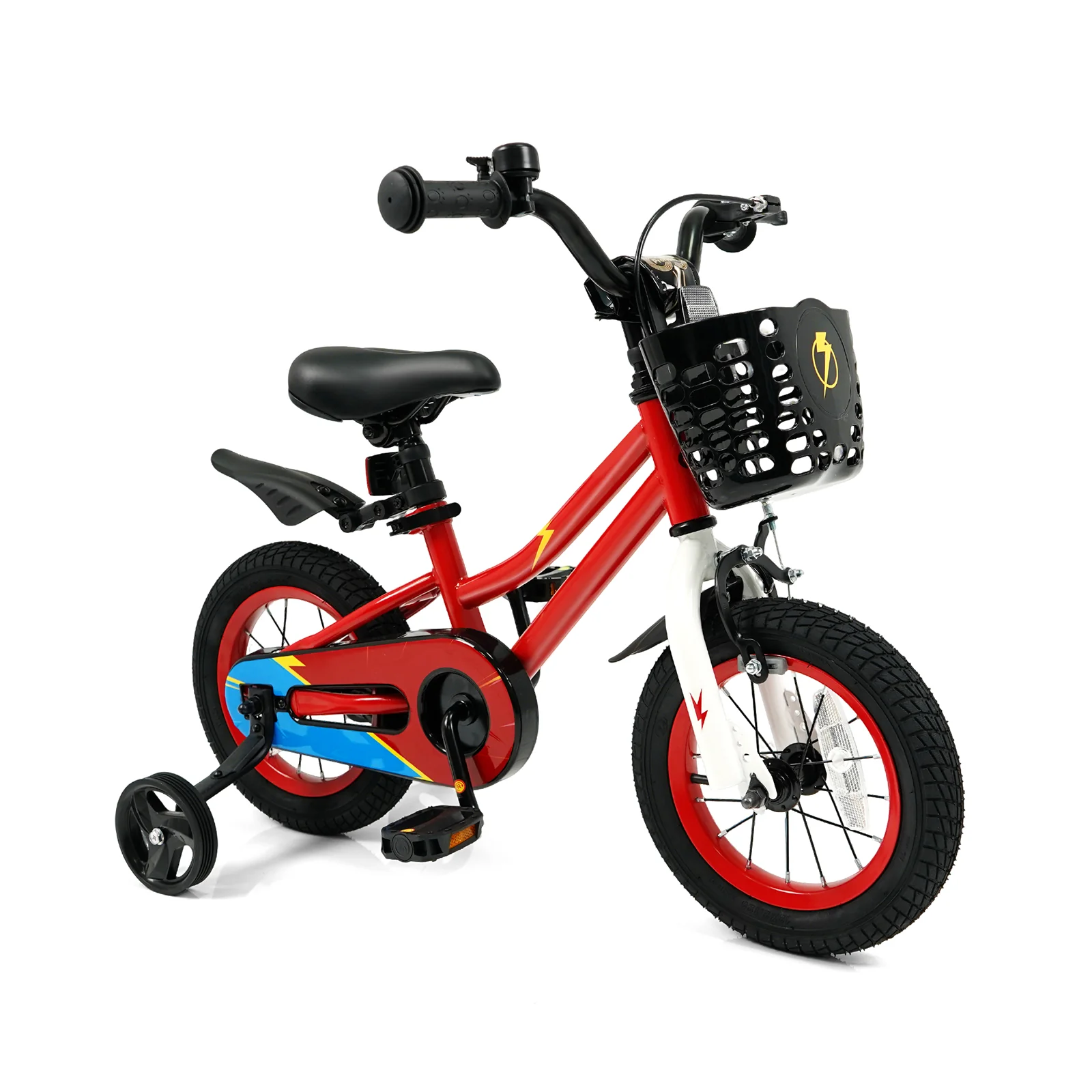 12 Inch Kids Bike Children Bicycle with Training Wheels for 3-4 Years Old, Red - Image 4