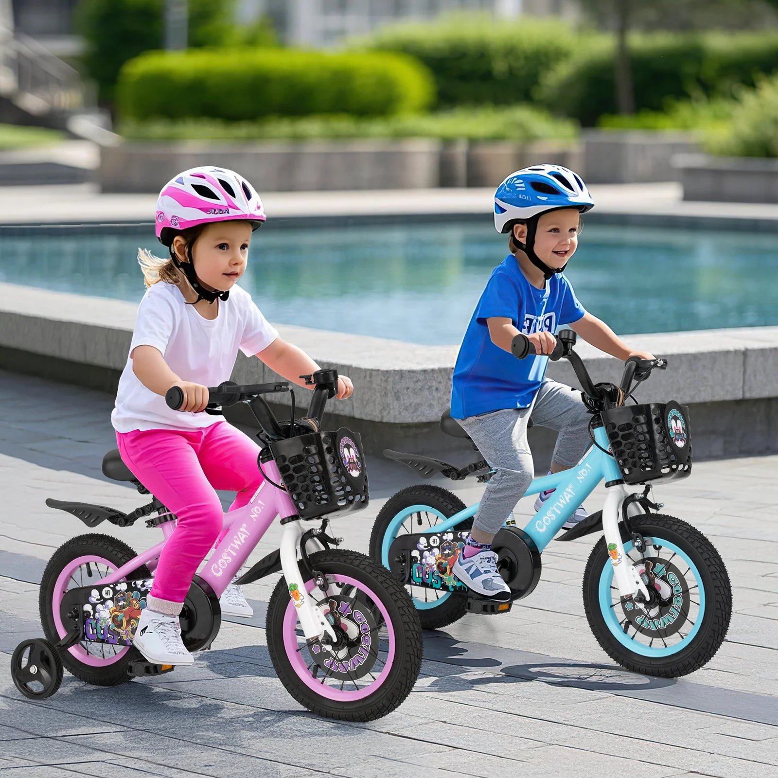 12 Inch Kids Bike For 3-4 Years Old, Adjustable Handlebar And Saddle, Purple - Image 3