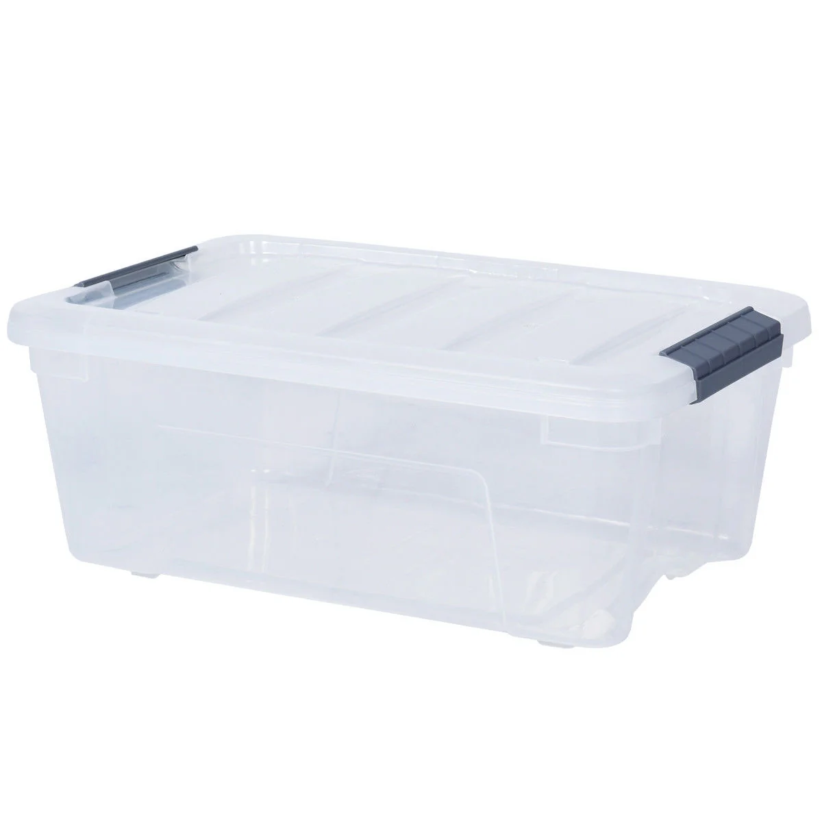 12 Pack 156 Quart Latch Stack Storage Tubs, Transparent - Image 4