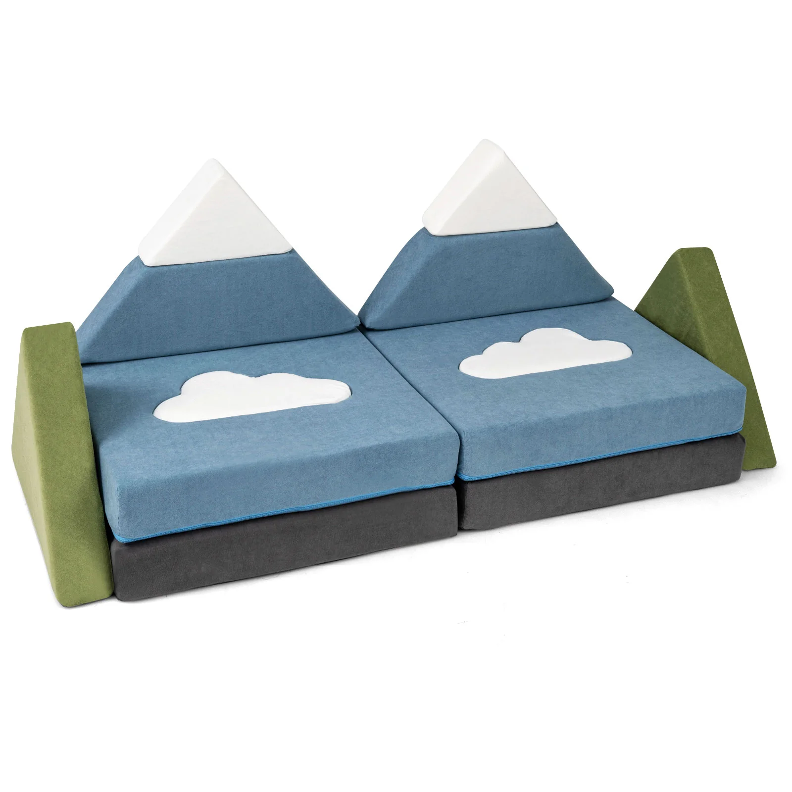 12 Pieces Snow Mountain Theme Toddler Foam Building Fort - Image 4