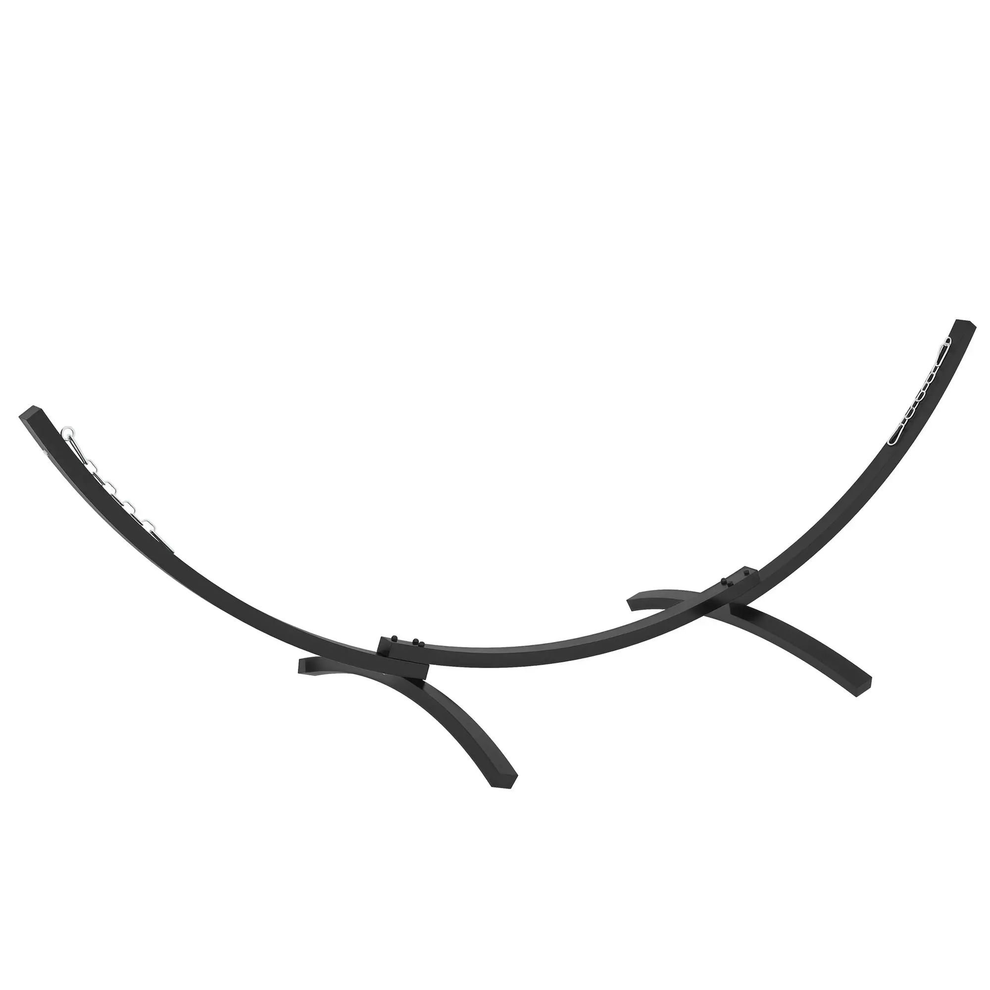 12' Steel Hammock Stand, For Garden Camping Patio, Grey - Image 11