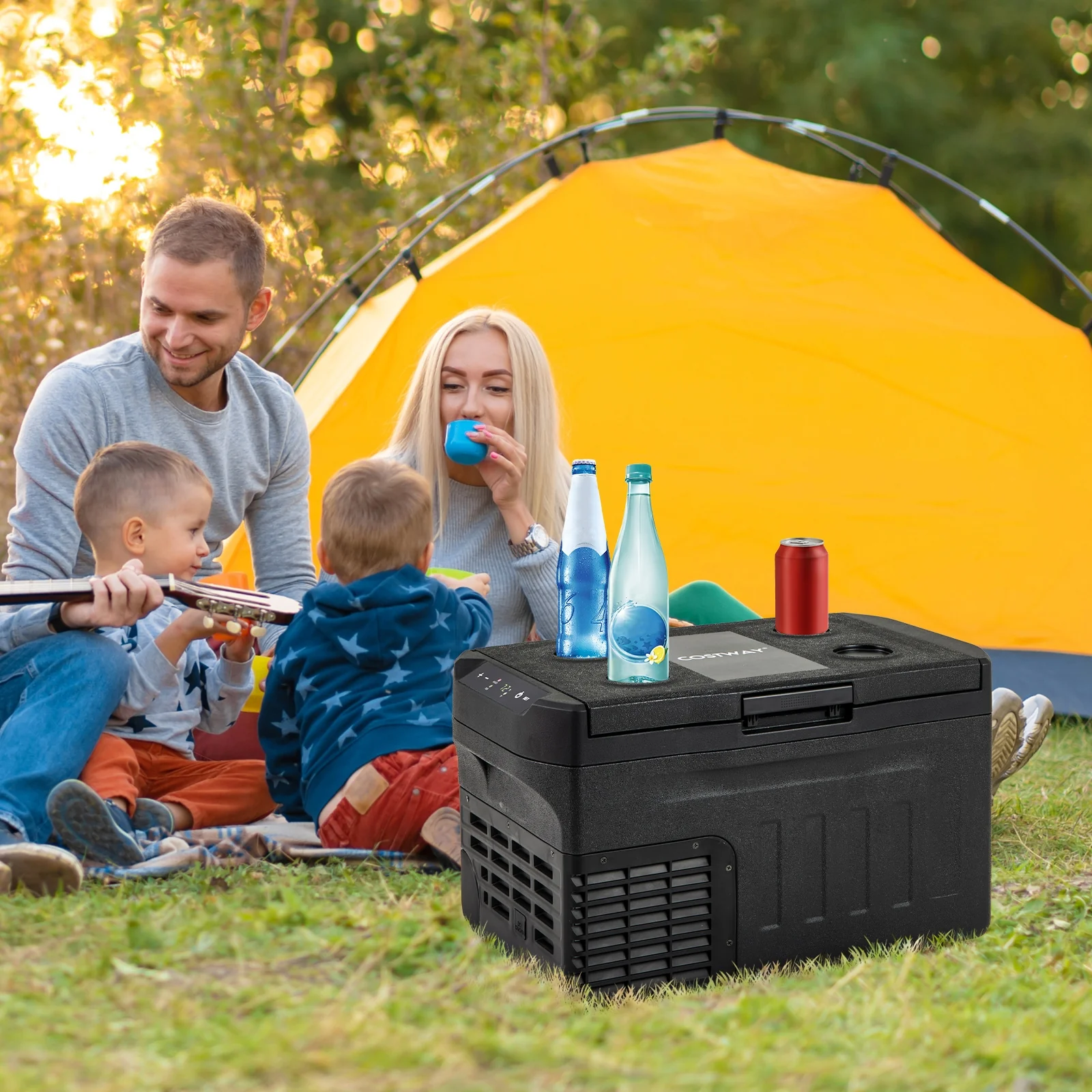 12 Volt Car Refrigerator, Adjustable Range, Divider, Camping RV Travel - Image 2
