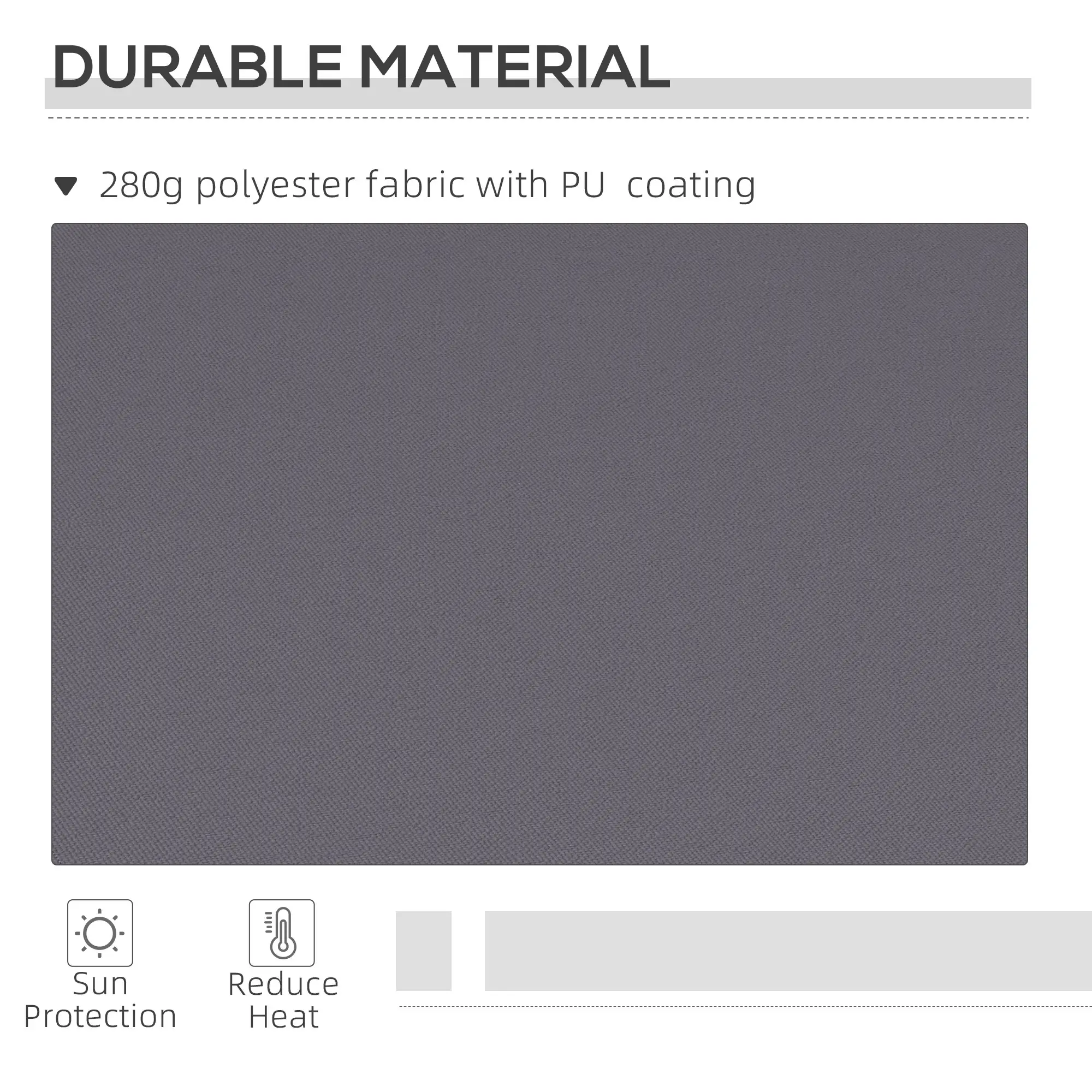 12' x 10' Manual Retractable Awning, Adjustable Sunshade Shelter, Dark Grey - Image 4