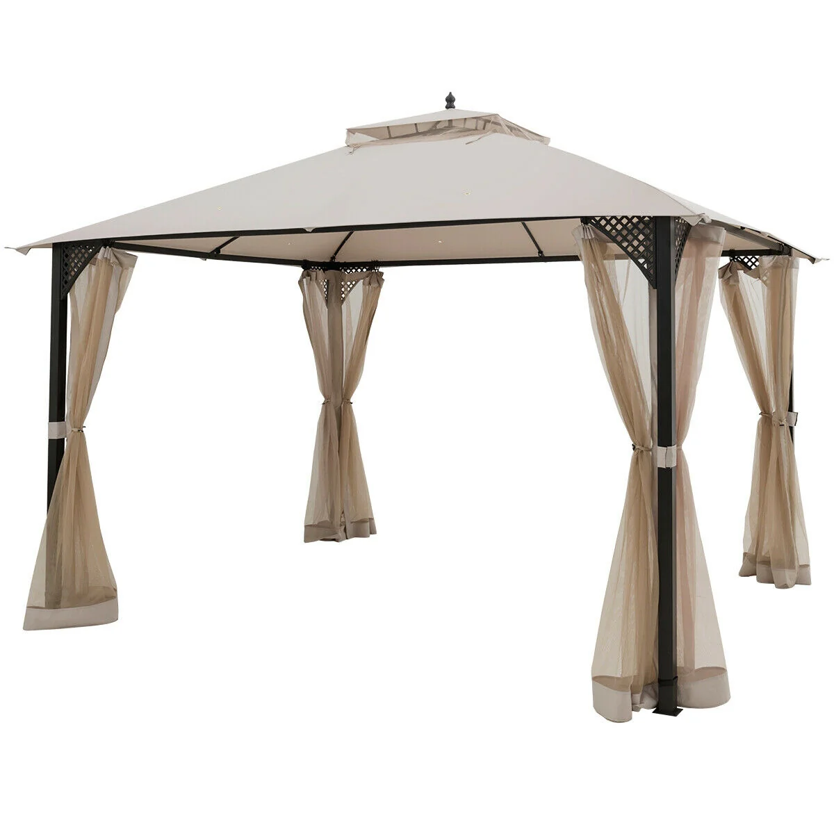12' x 10' Outdoor Patio Gazebo, Beige