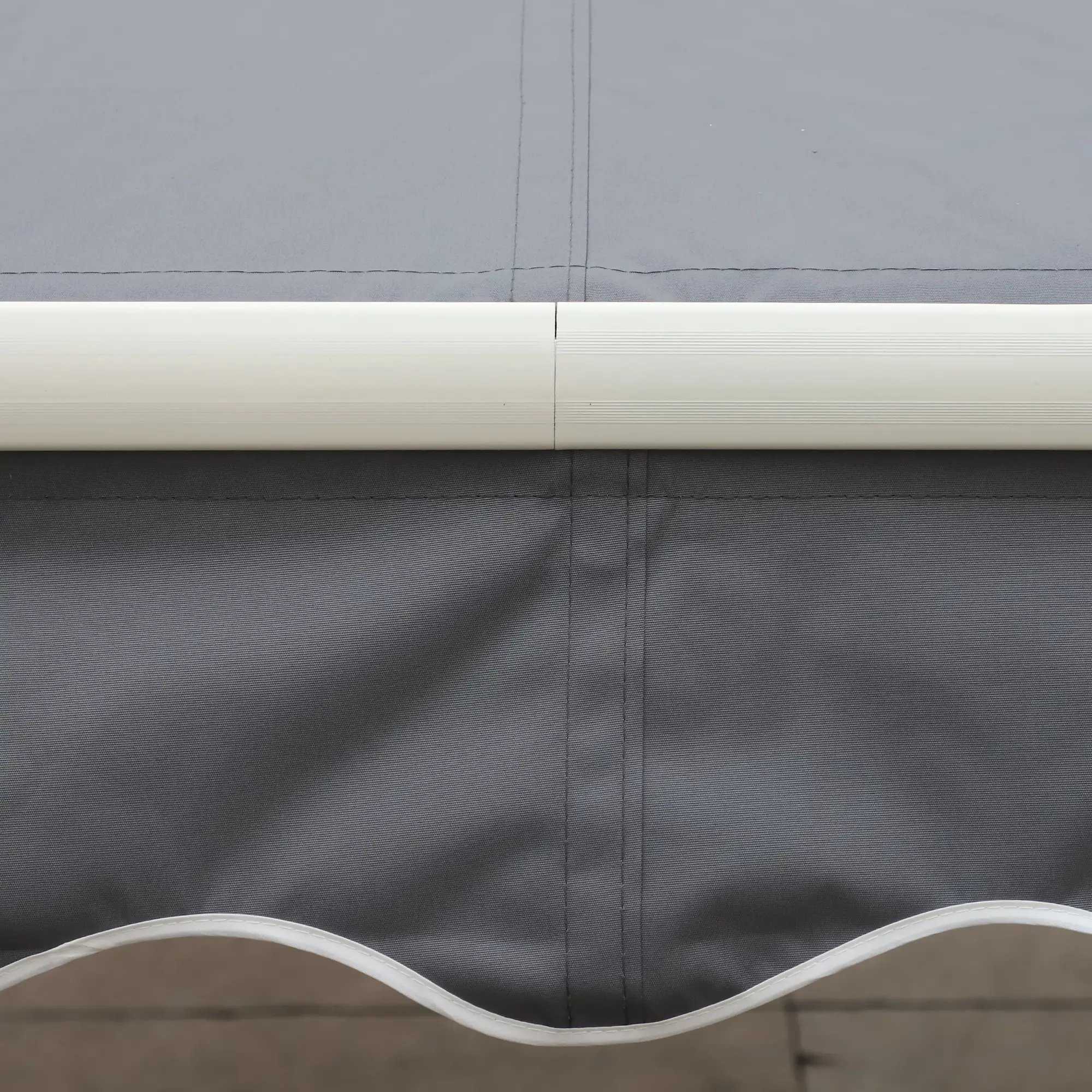 12' x 10' Retractable Awning, UV Resistant, Aluminum Frame, Grey - Image 10