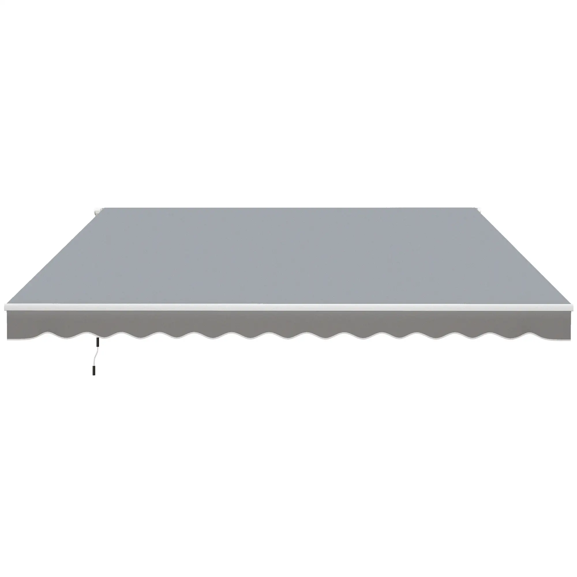 12' x 10' Retractable Awning, UV Resistant, Aluminum Frame, Grey - Image 11