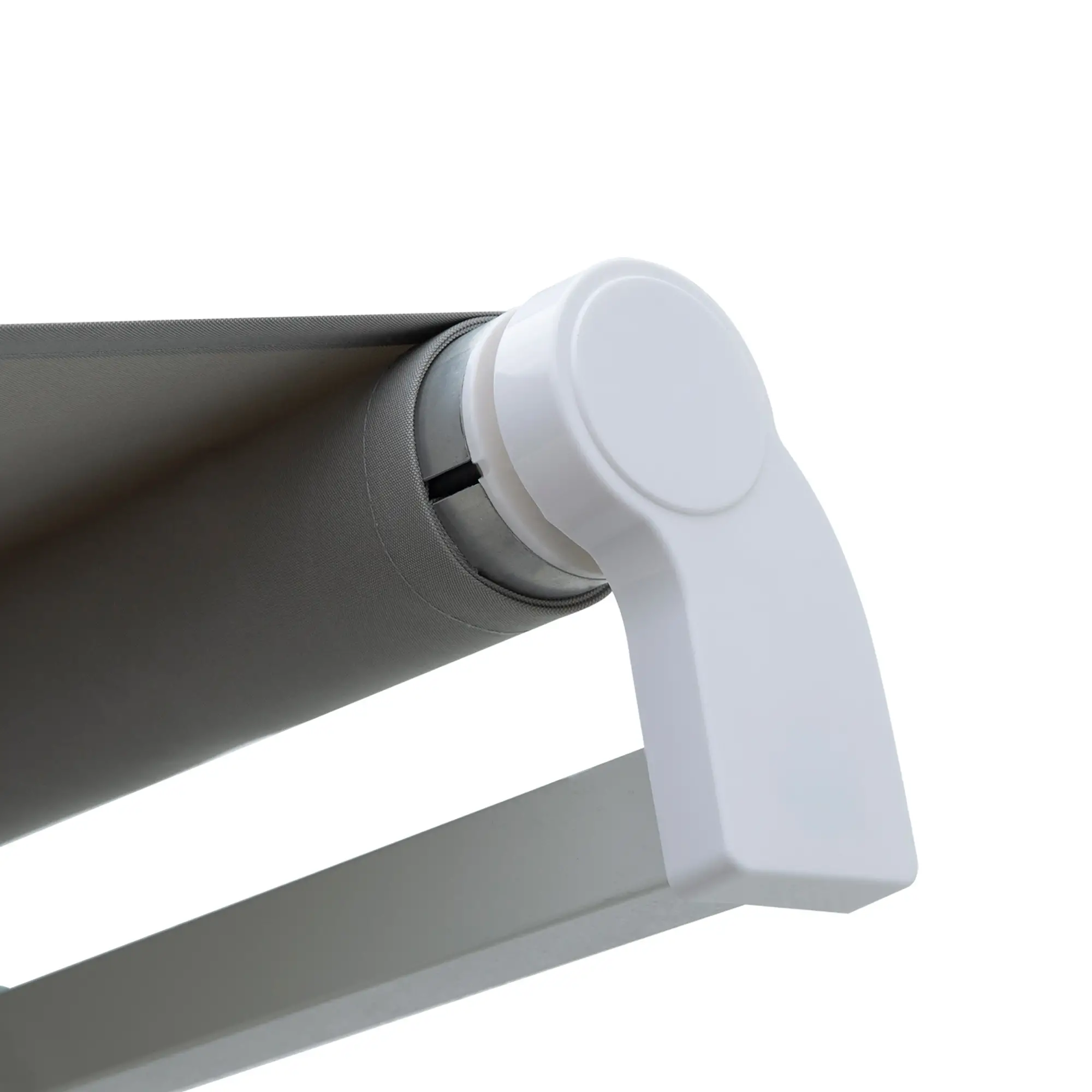 12' x 8' Retractable Awning, Manual Crank, UV Water-Resistant, Grey - Image 10