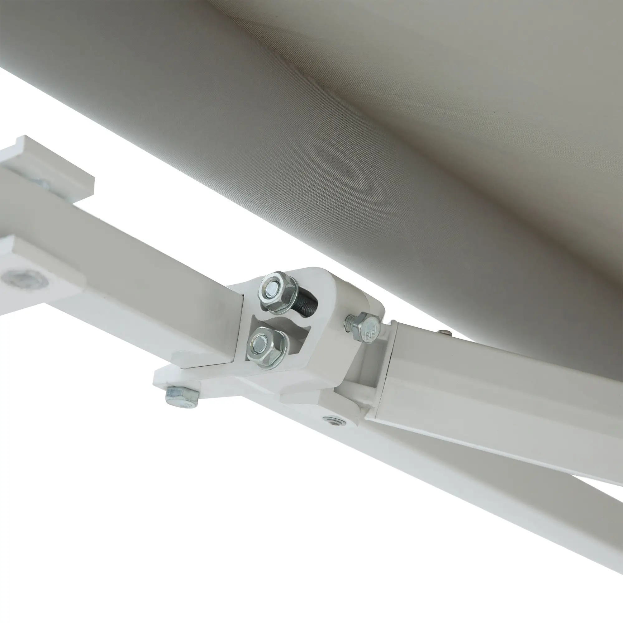 12' x 8' Retractable Awning, Manual Crank, UV Water-Resistant, Grey - Image 9