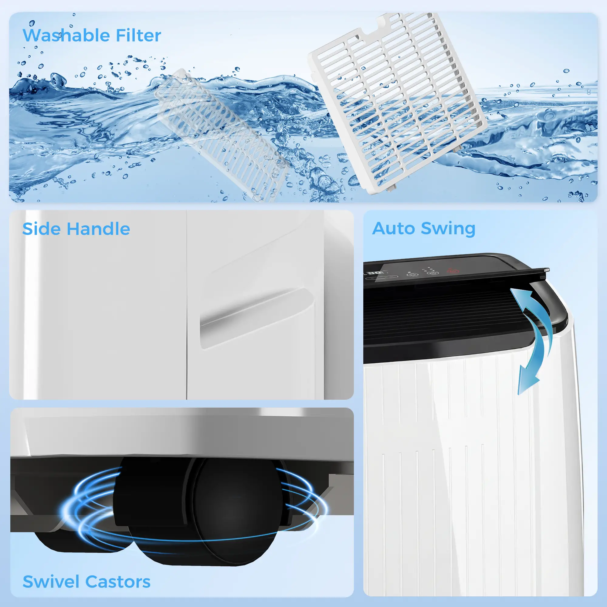 12000 BTU Portable Air Conditioner, 5-in-1, White - Image 8