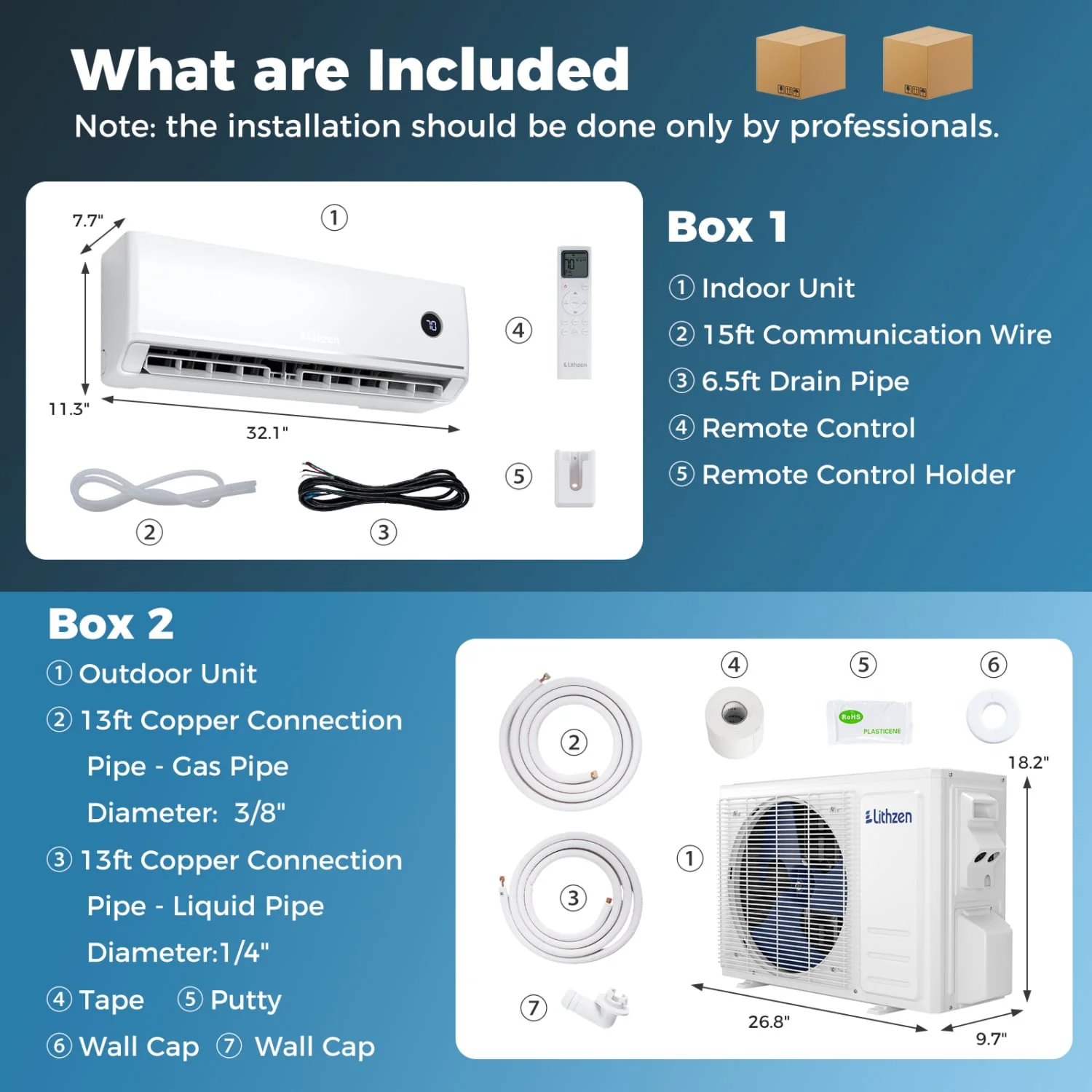 12000 BTU Smart Mini Split AC Heater, Alexa Google Assistant, White - Image 3