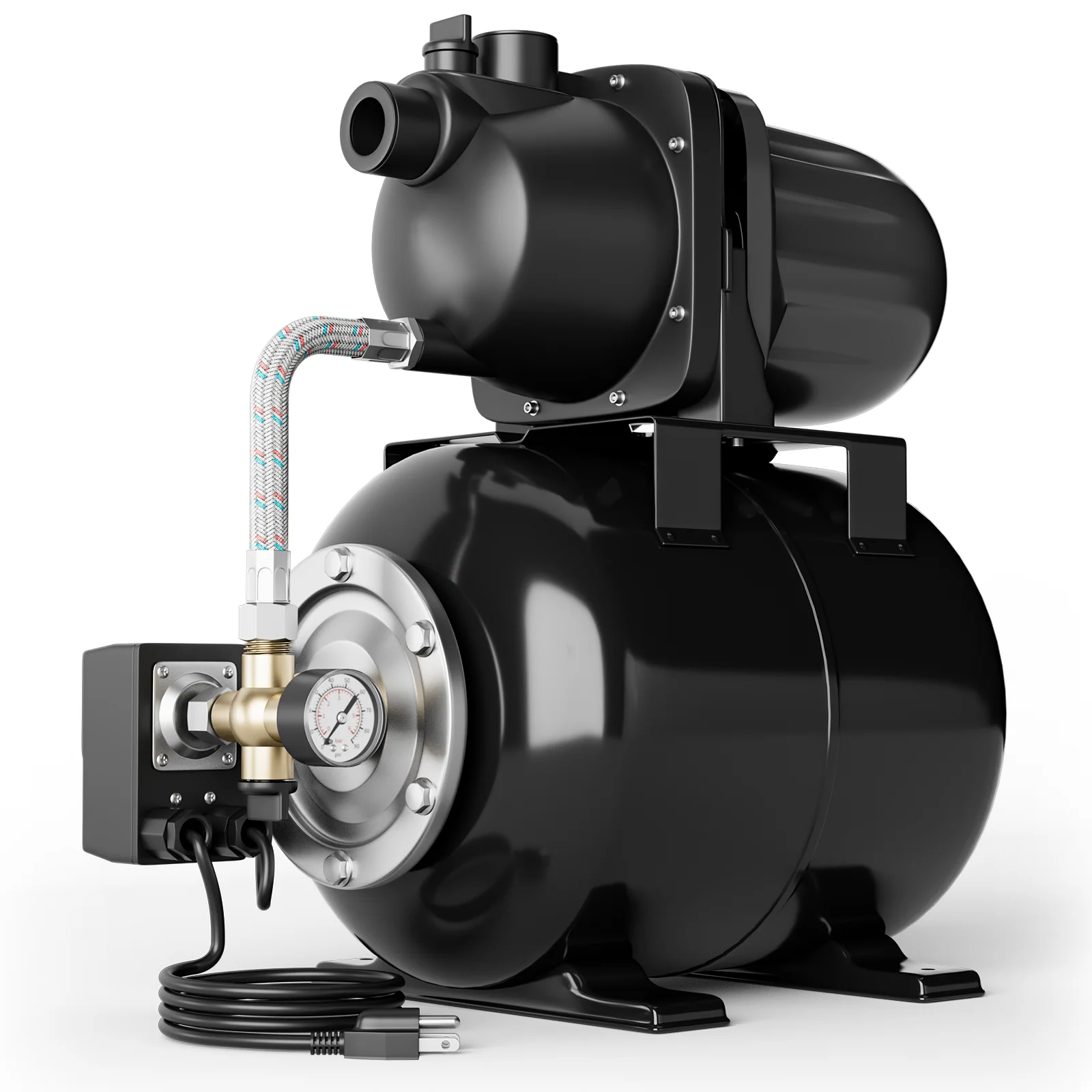1200W Garden Water Pump, Shallow Well Pressurized Irrigation, Black - Image 4