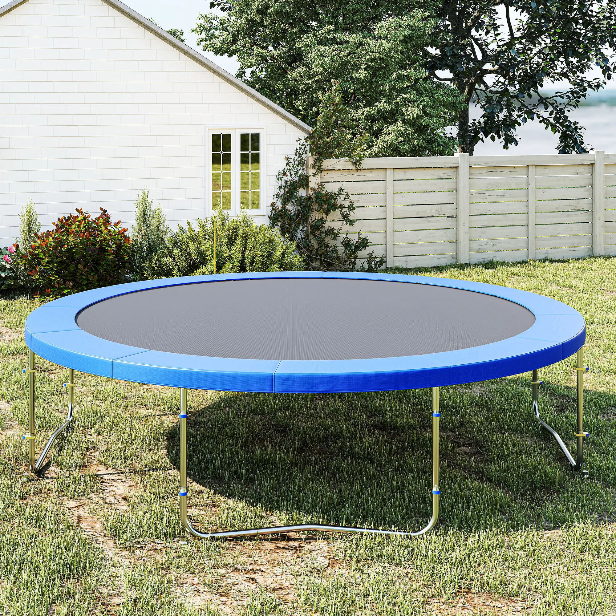 12ft Trampoline Pad, 144" Spring Safety Cover, Blue - Image 7