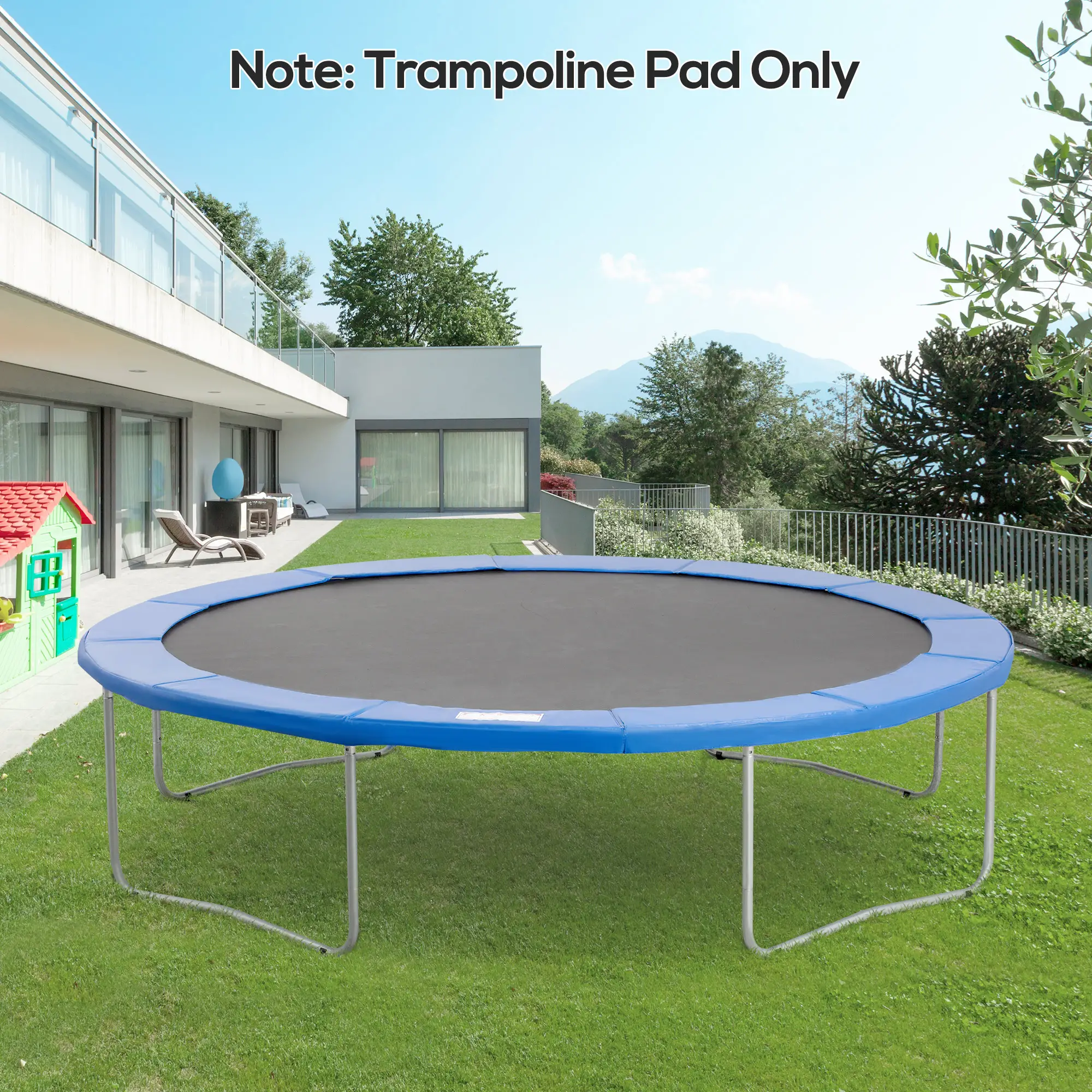 12ft Trampoline Pad, 144" Spring Safety Cover, Blue - Image 8