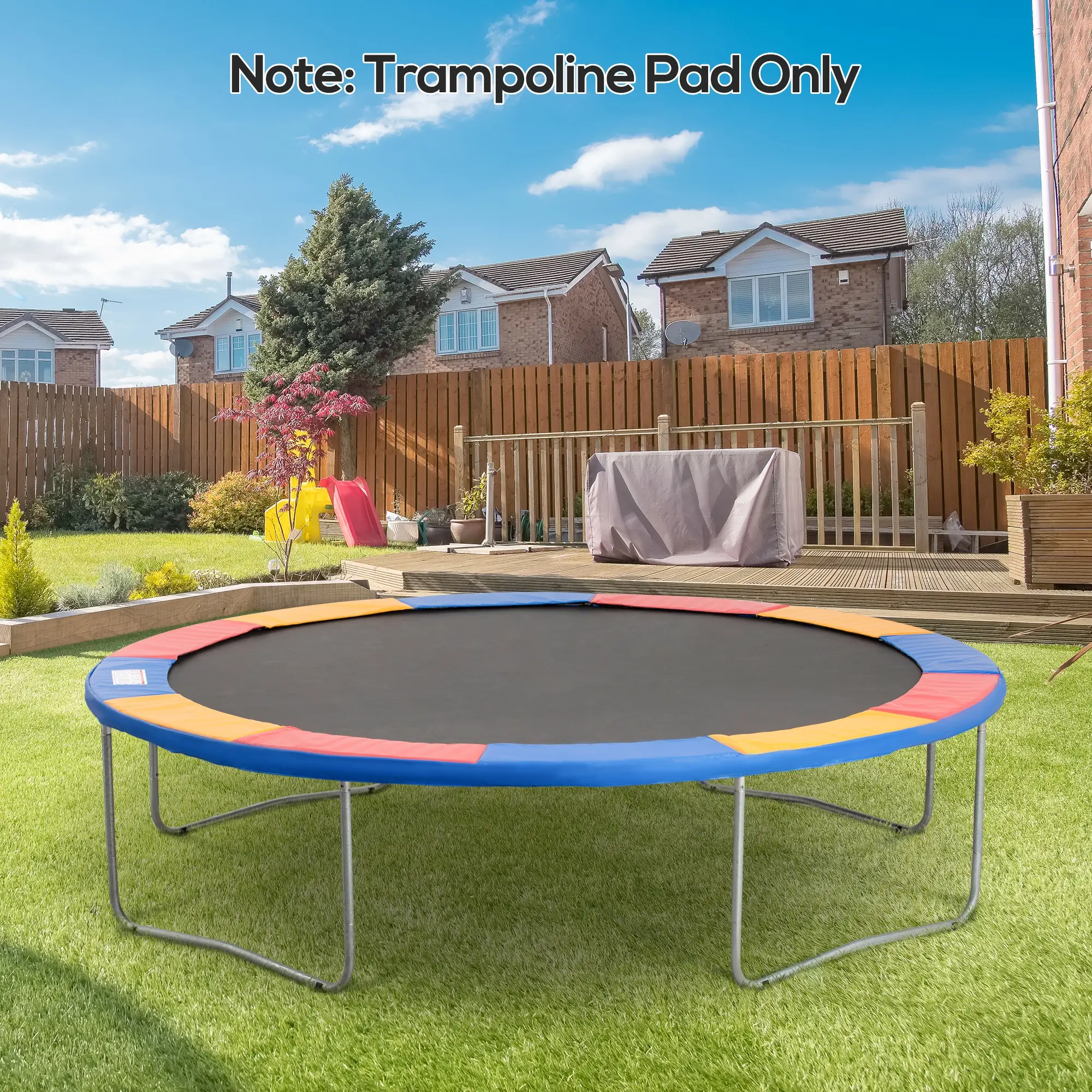 12ft Trampoline Pad, 144 Spring Safety Cover, EPE Foam, Colorful - Image 2