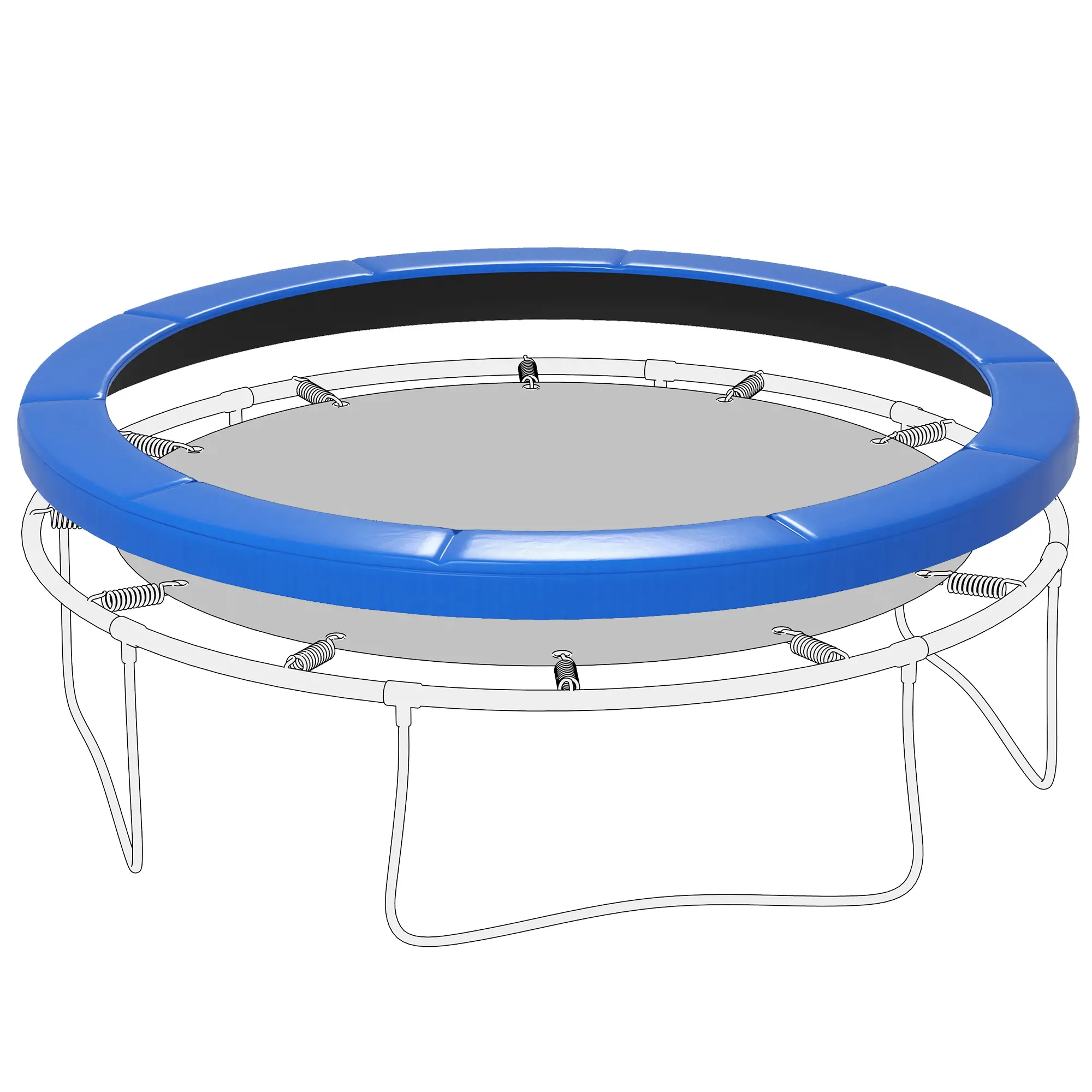 12FT Trampoline Spring Cover, Waterproof Tear-Resistant, Blue