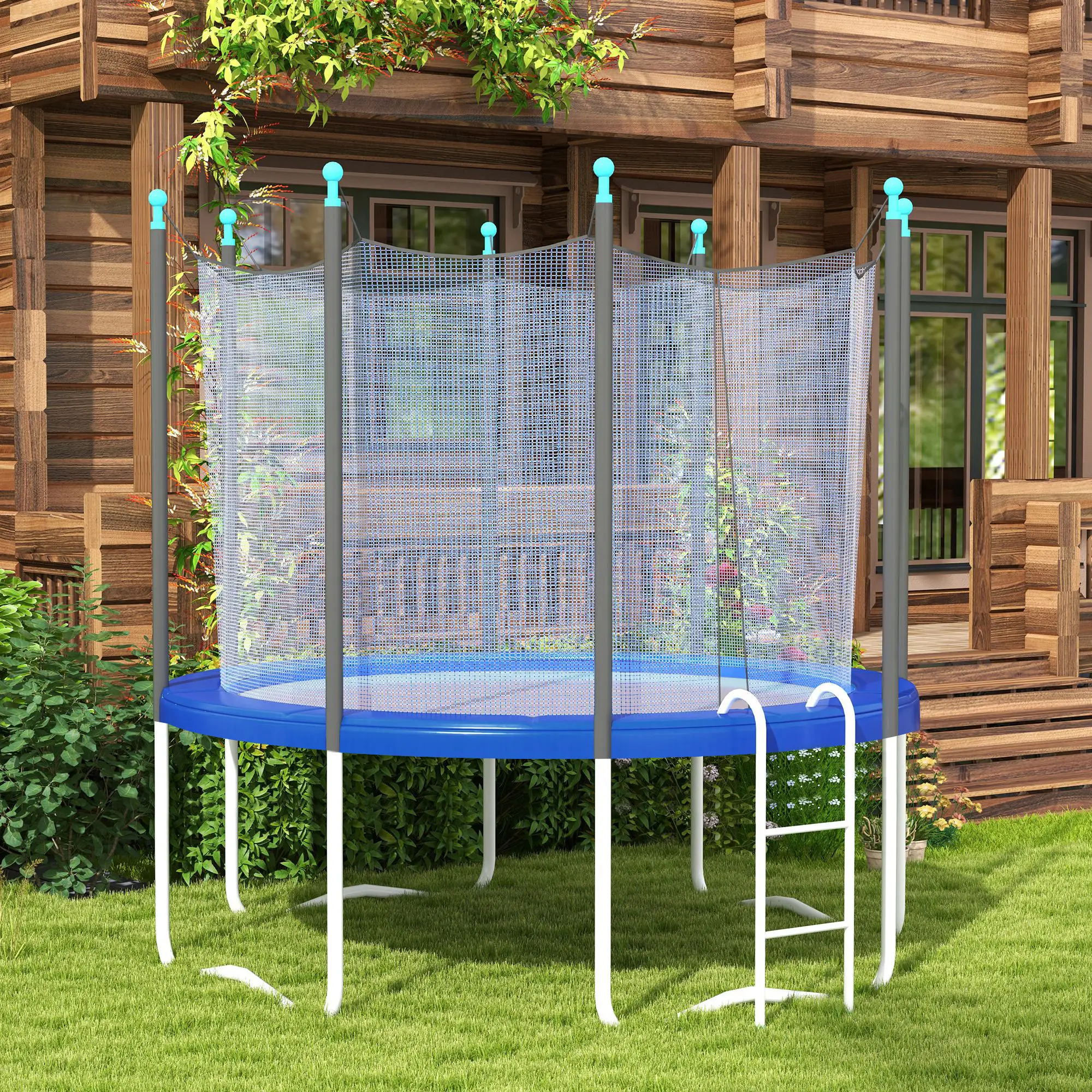 12FT Trampoline Spring Cover, Waterproof Tear-Resistant, Blue - Image 7