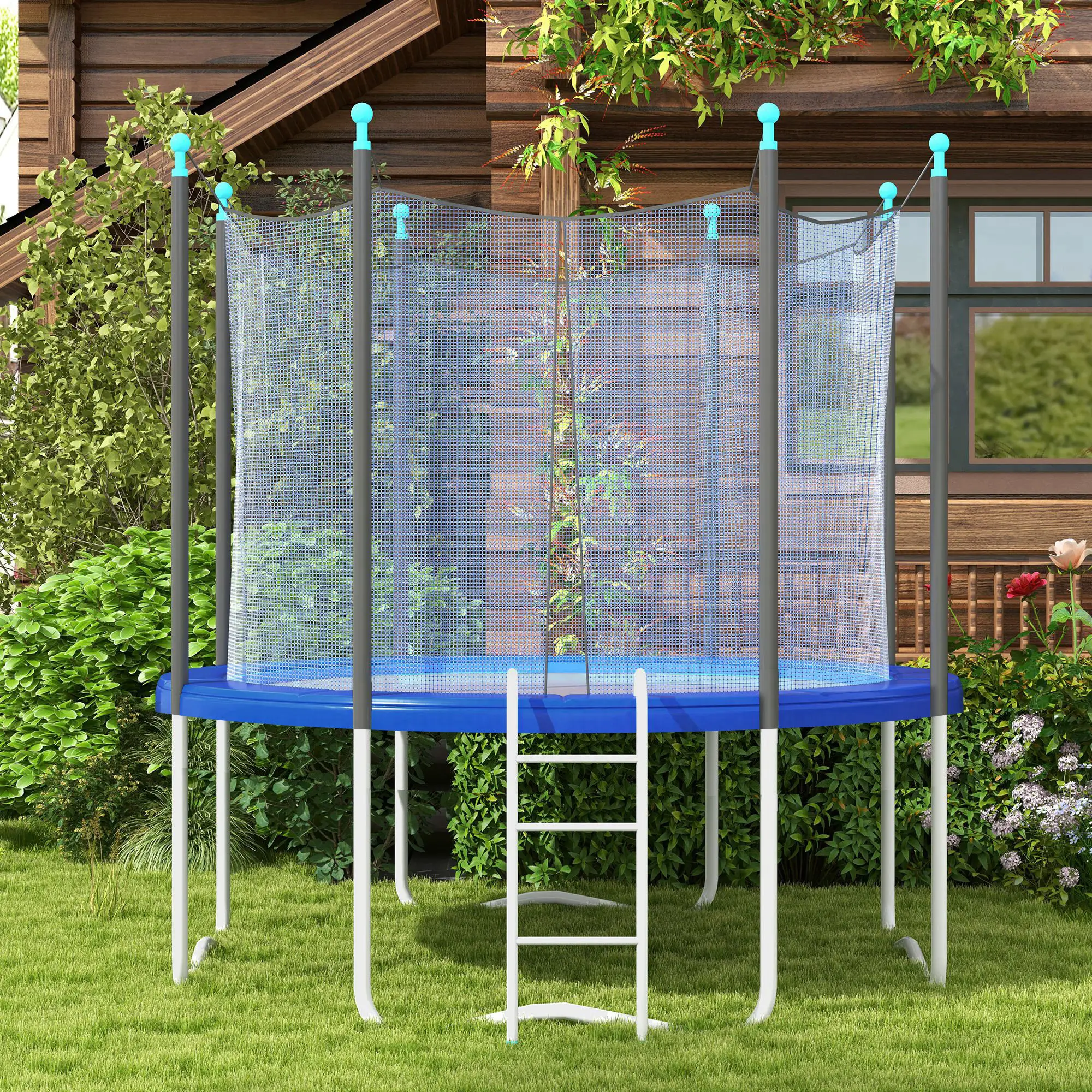 12FT Trampoline Spring Cover, Waterproof Tear-Resistant, Blue - Image 8