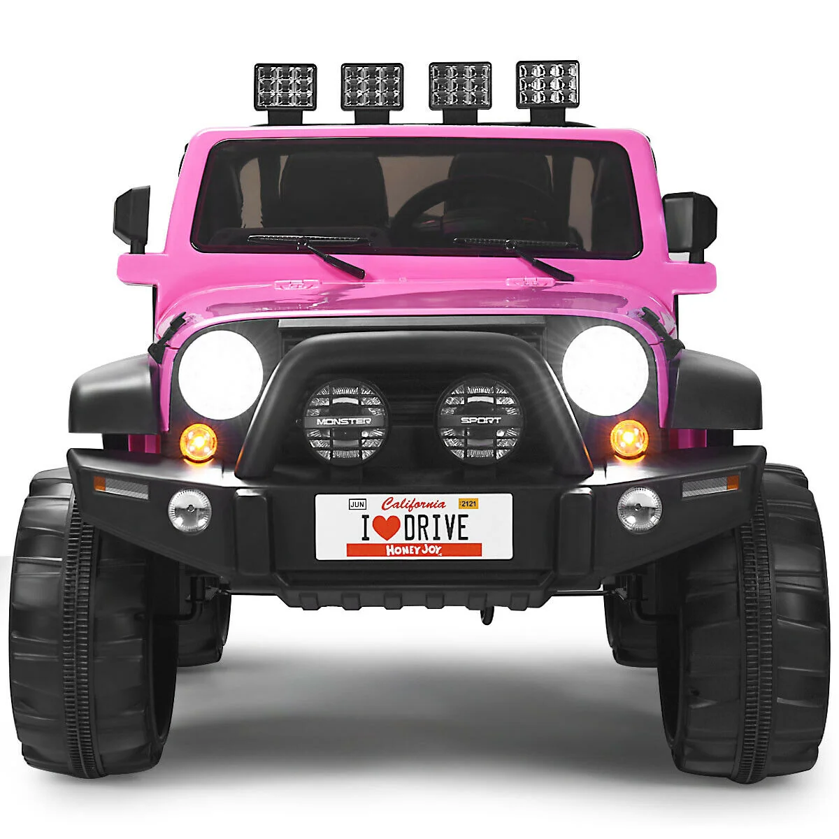 12V 2-Seater Ride On Car Truck With Remote Control, Storage Room, Pink - Image 4