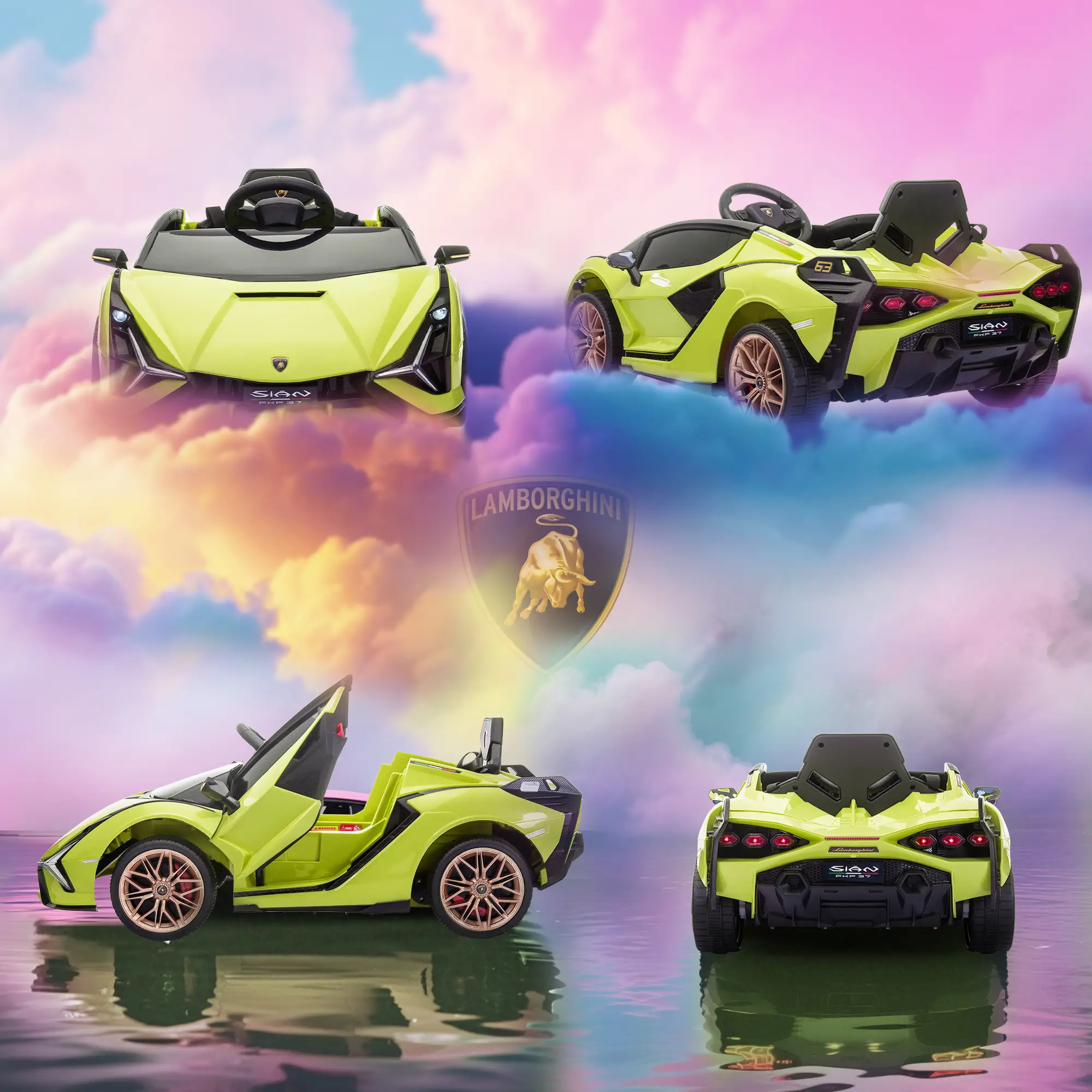 12V Battery Powered Kids Ride On Car, Remote Control, Music Lights, MP3, Green - Image 10