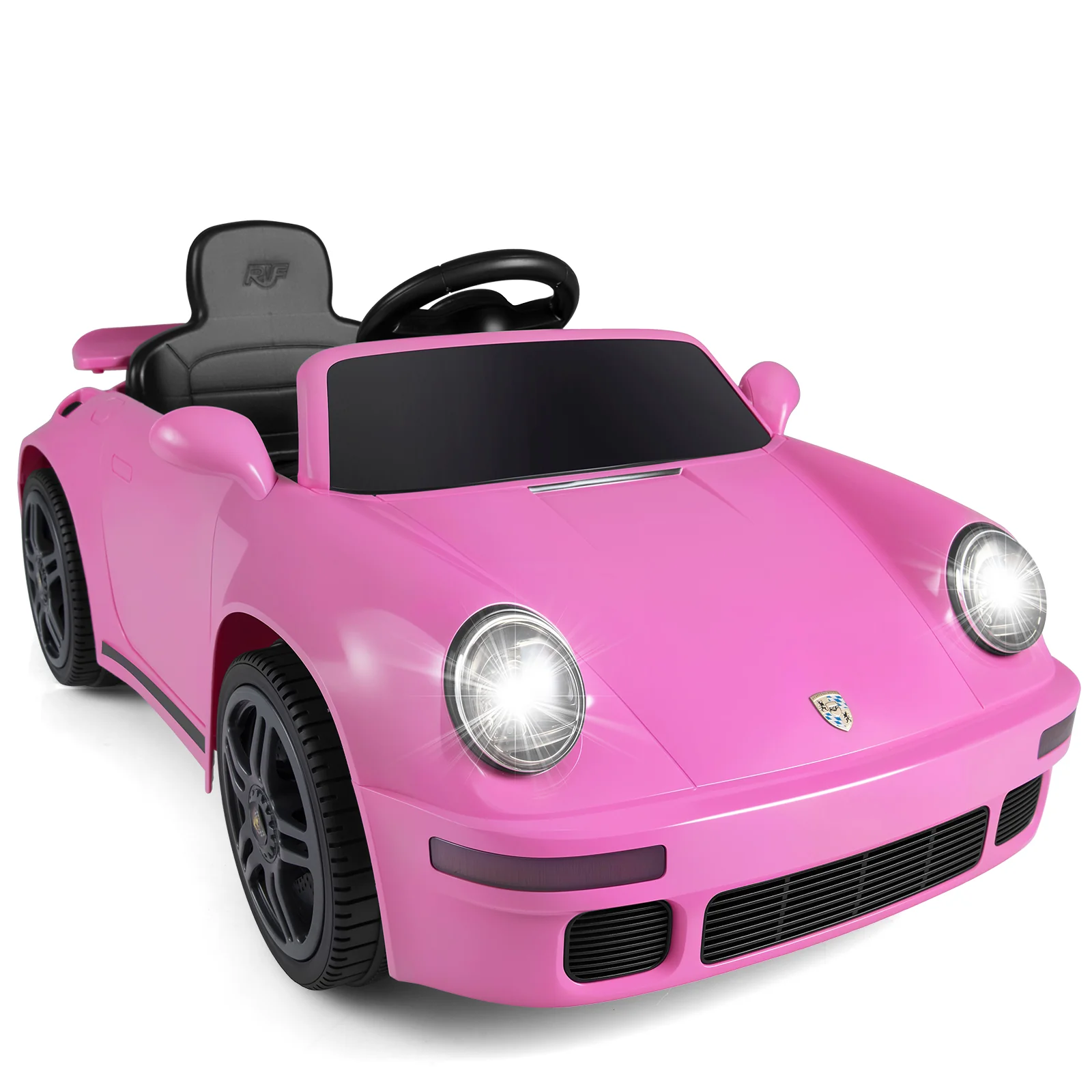 12V Electric Ride On Car Licensed RUF CTR with Remote Control and Music, Pink - Image 3