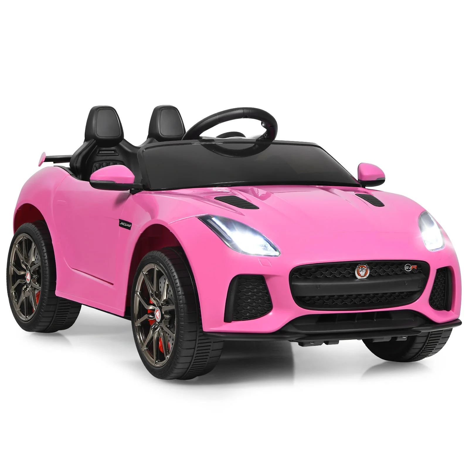 12V Jaguar F-Type SVR Kids Ride On Car, Pink - Image 4