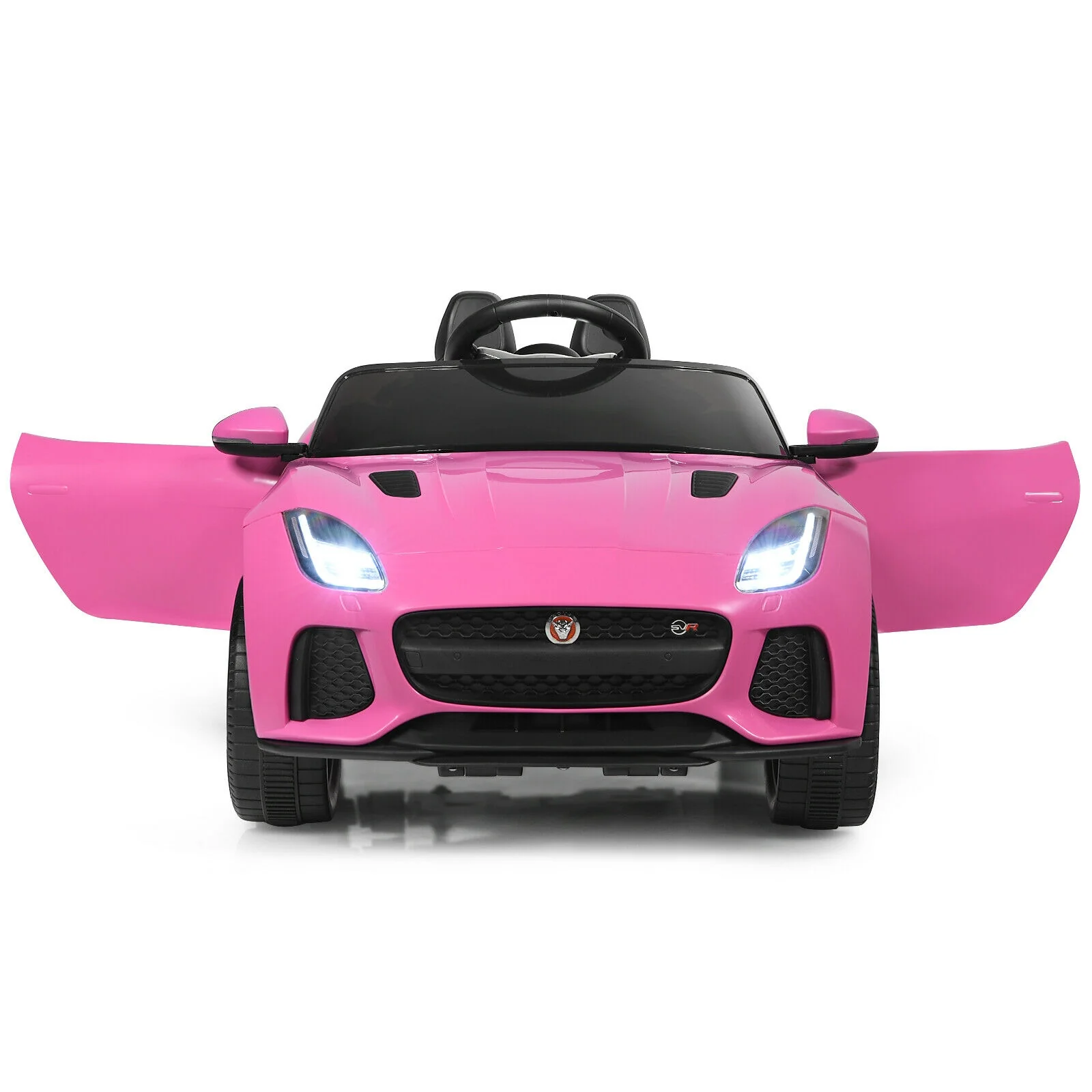 12V Jaguar F-Type SVR Kids Ride On Car, Pink - Image 8