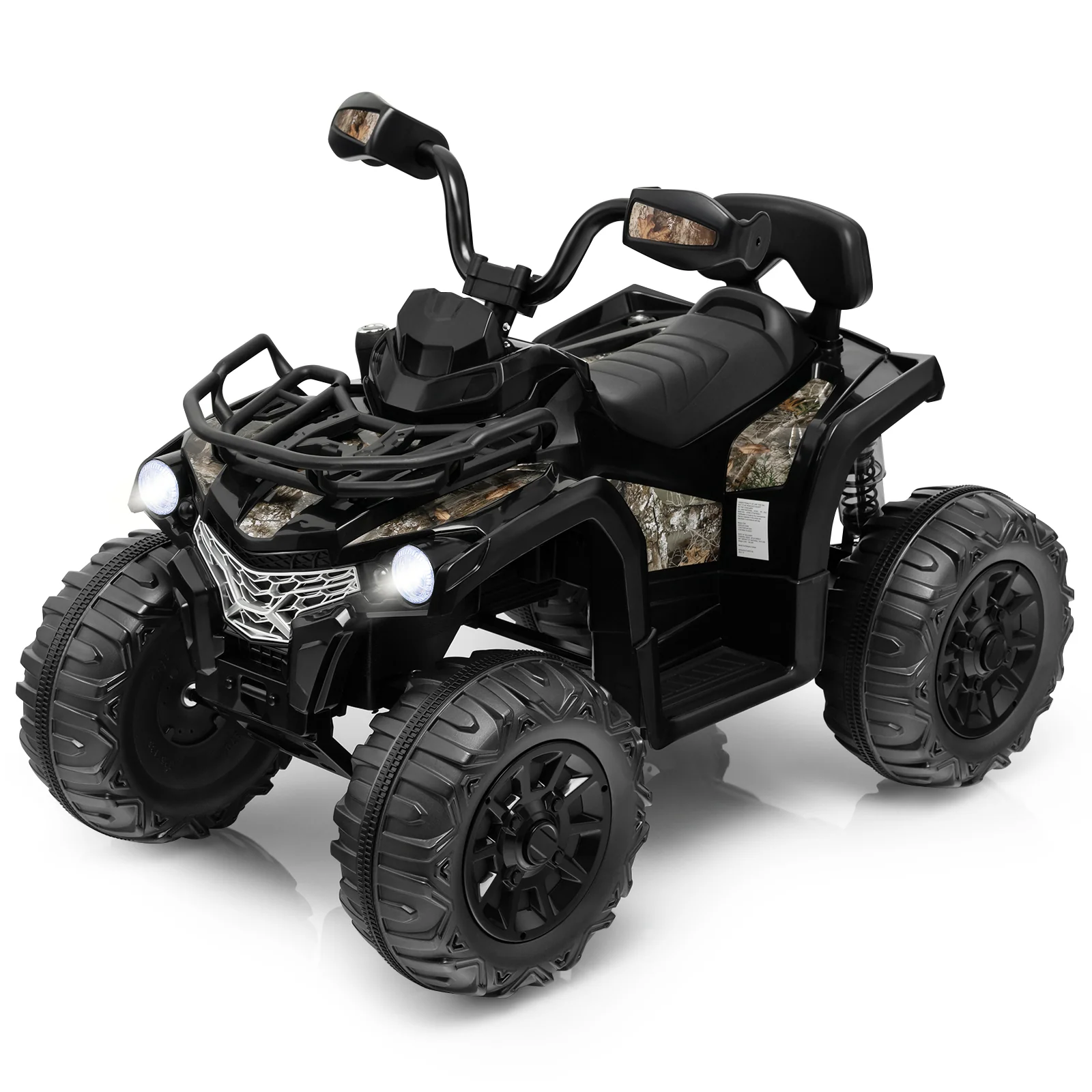 12V Kids Ride On ATV 4 Wheeler, Black