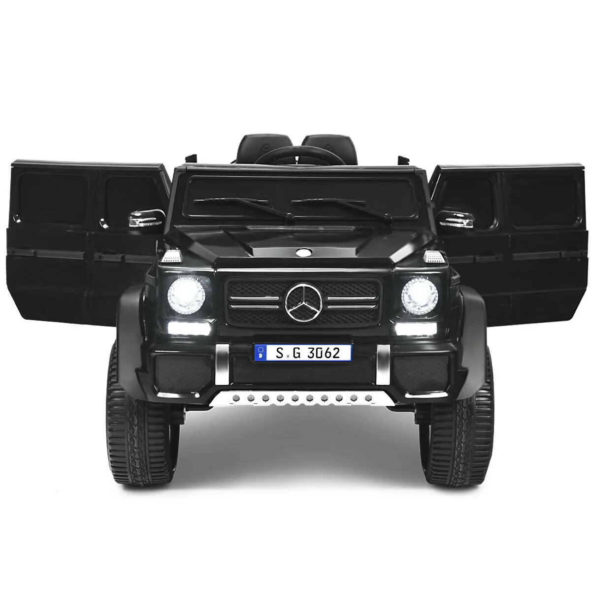 12V Kids Ride On Car, Mercedes-Benz, Black - Image 4